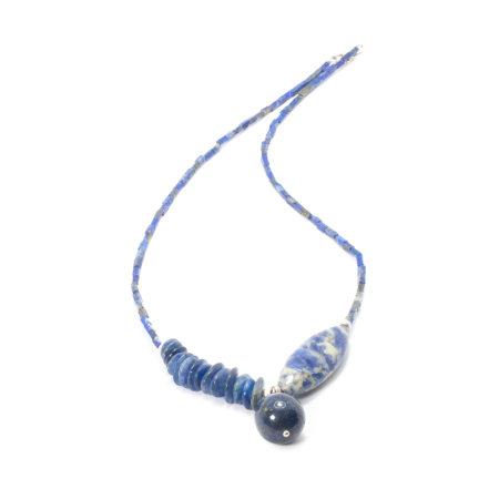 Coliere - Colier din Chianit, Sodalit si Lapis Lazuli cu Argint