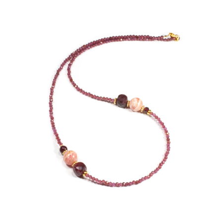 Colier din Rodonit si Granat cu Argint [1]