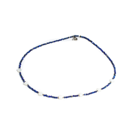 Coliere Creatie Sheba, din Pietre Semipretioase - Colier din Lapis Lazuli si Sidef cu Argint