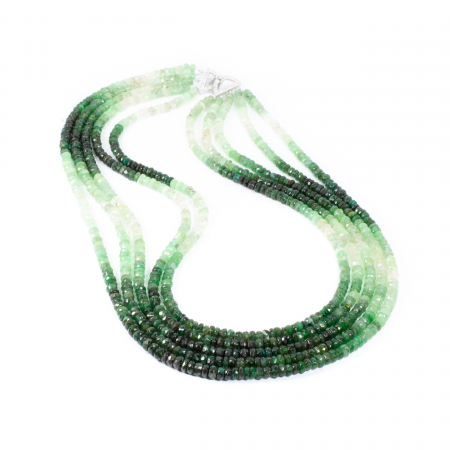 Special Unique Items - Colier "Crown of Emerald Streams" din Radacina de Smarald cu Argint