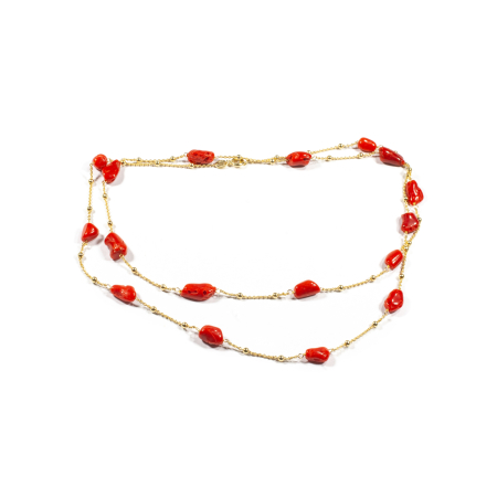 Coliere - Colier Creatie din Coral cu Argint 