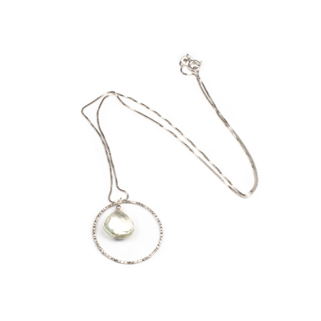 Lanturi - Lant din Argint cu Ametist Verde