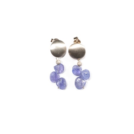 Cercei cu Pietre Semipretioase, Creatie Sheba - Sterling silver earrings with tanzanite