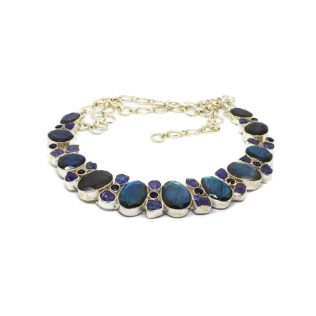 Premium Gifts - Colier din Argint cu Labradorit si Tanzanit