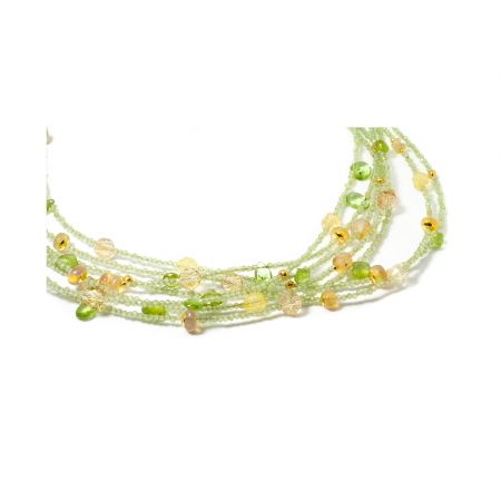 Colier "Sunlit Oasis" din Peridot, Citrin si Opal cu Argint [1]