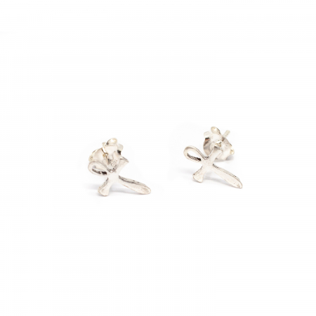 Cercei mici - Cercei Cruce Ankh din Argint