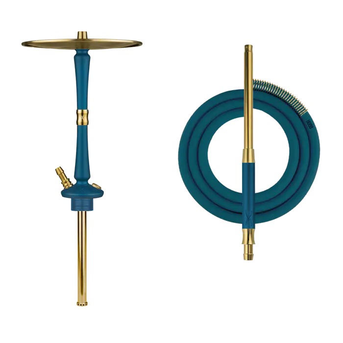 Noutăți - Narghilea Hoob Go Marine Blue x Gold