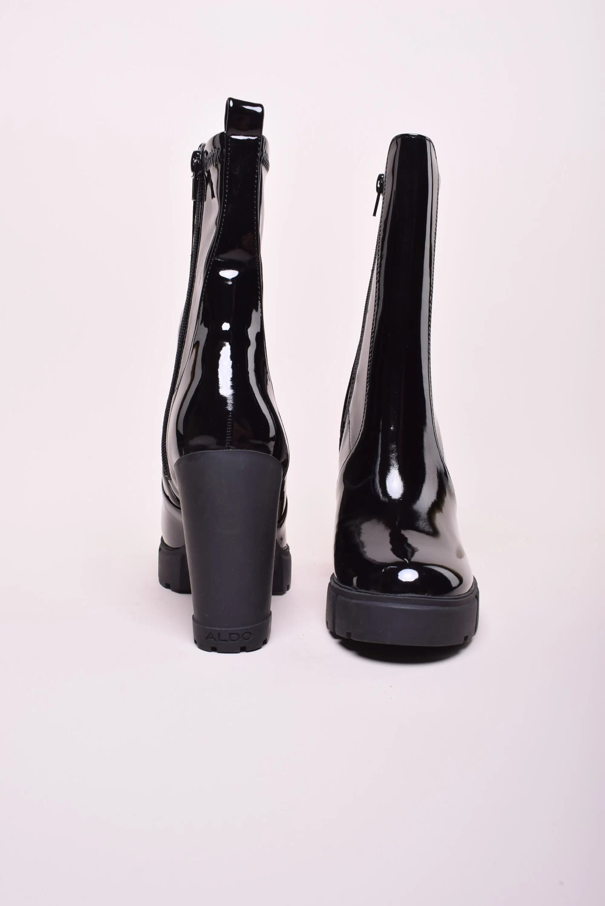 Botine dama cu platforma, lacuite [3]