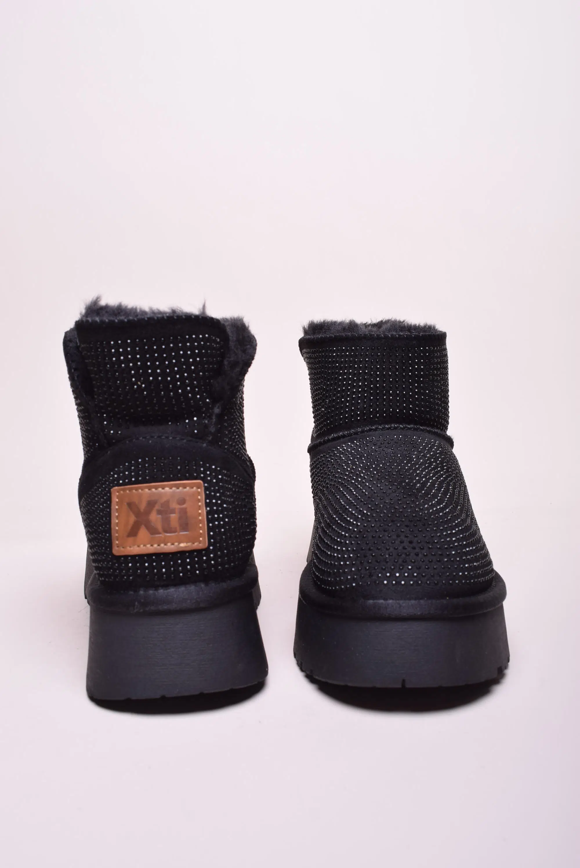 Cizme scurte dama imblanite, cu platforma, cu pietricele [3]