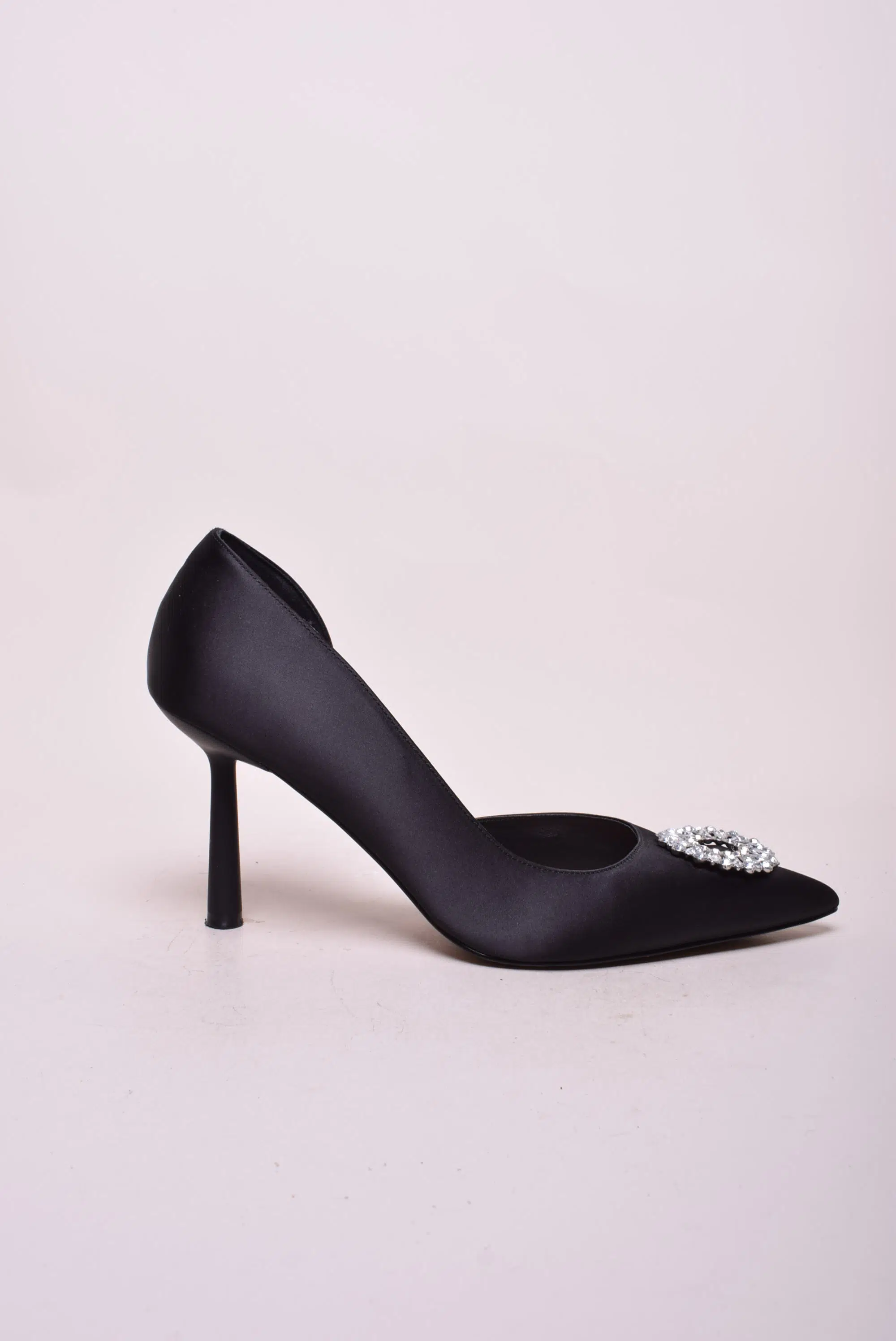 Pantofi dama stiletto cu pietricele, decupati