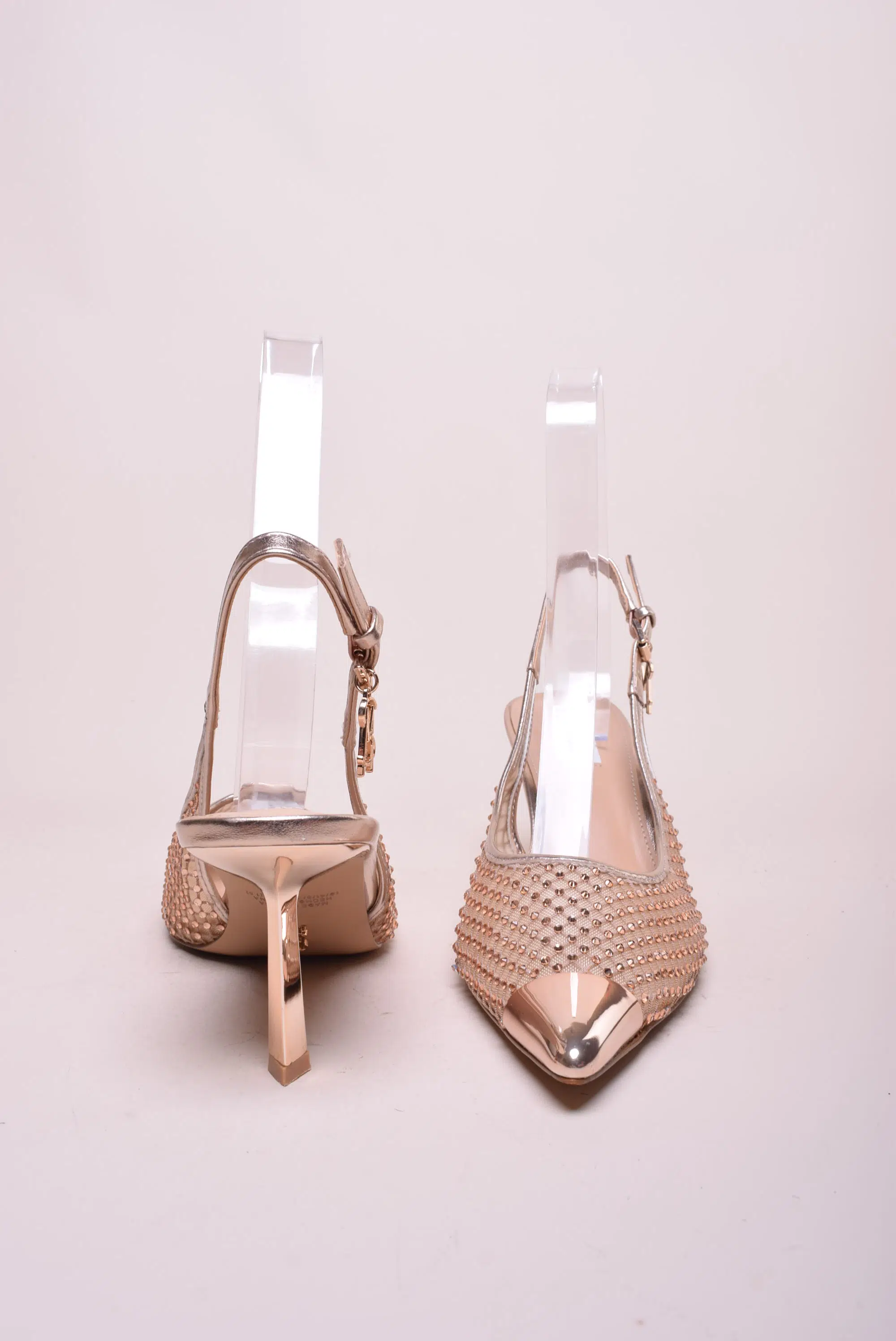 Pantofi dama stiletto cu pietricele, decupati in spate [3]