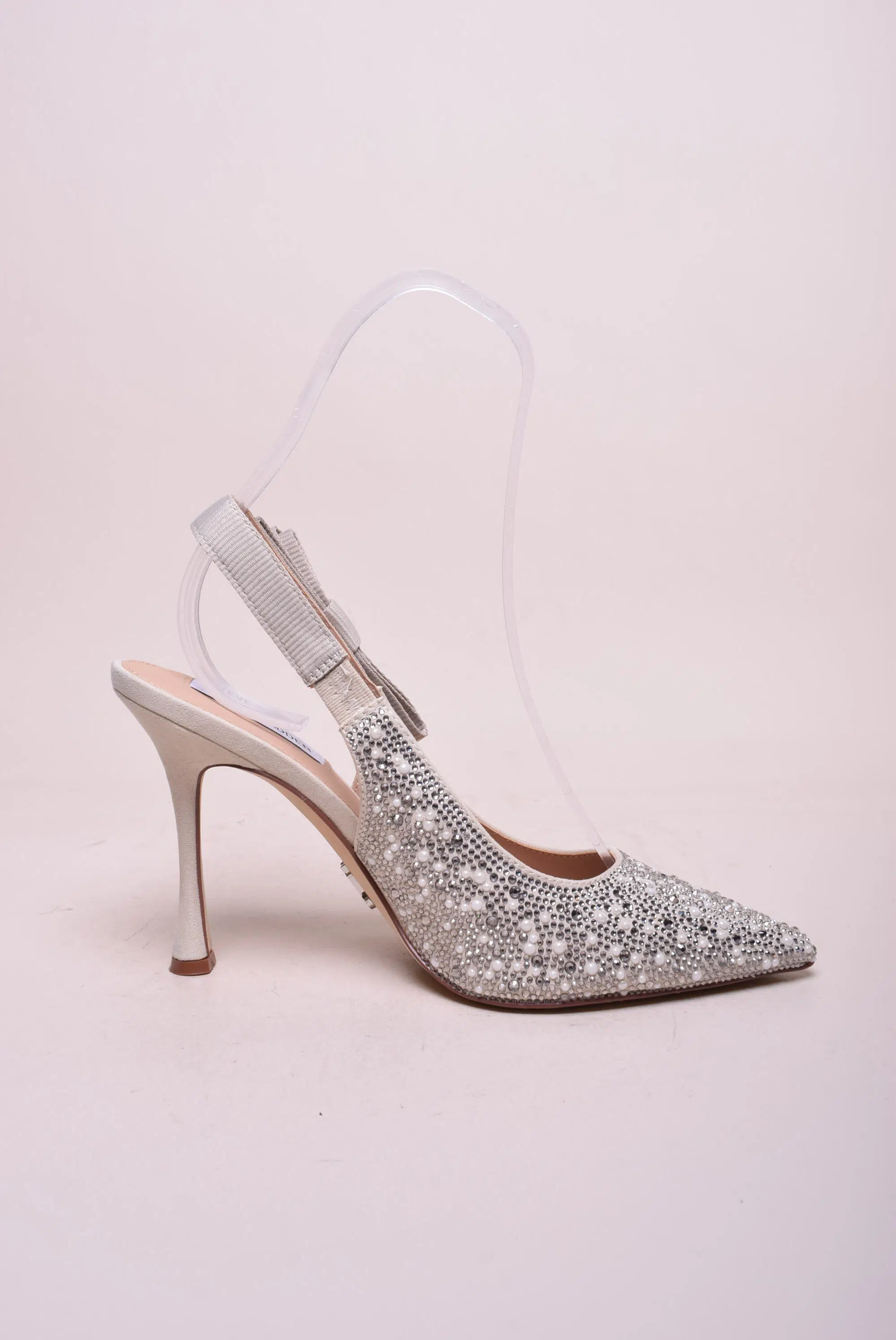 Pantofi dama stiletto cu pietricele, decupati in spate [4]