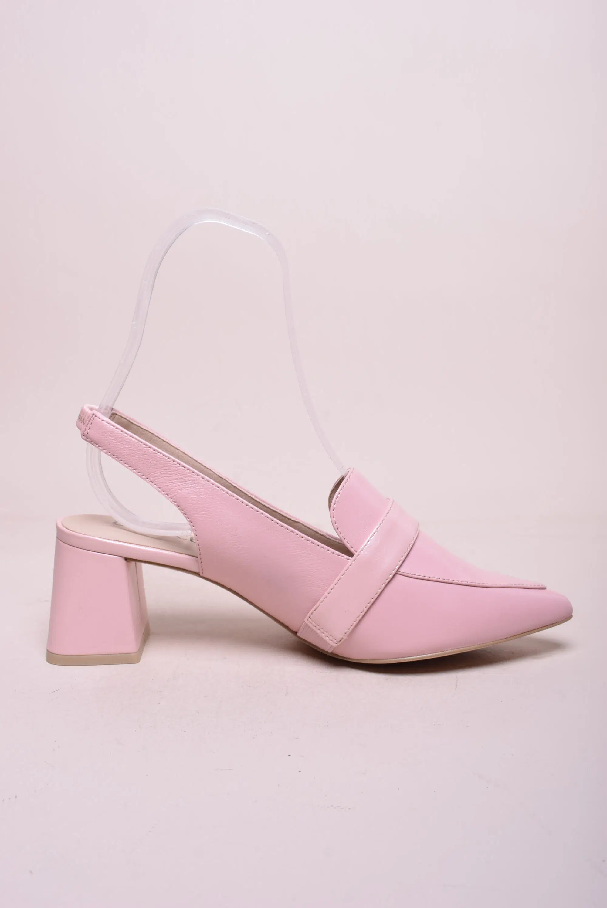 Pantofi dama stiletto decupati in spate, cu pietricele [4]