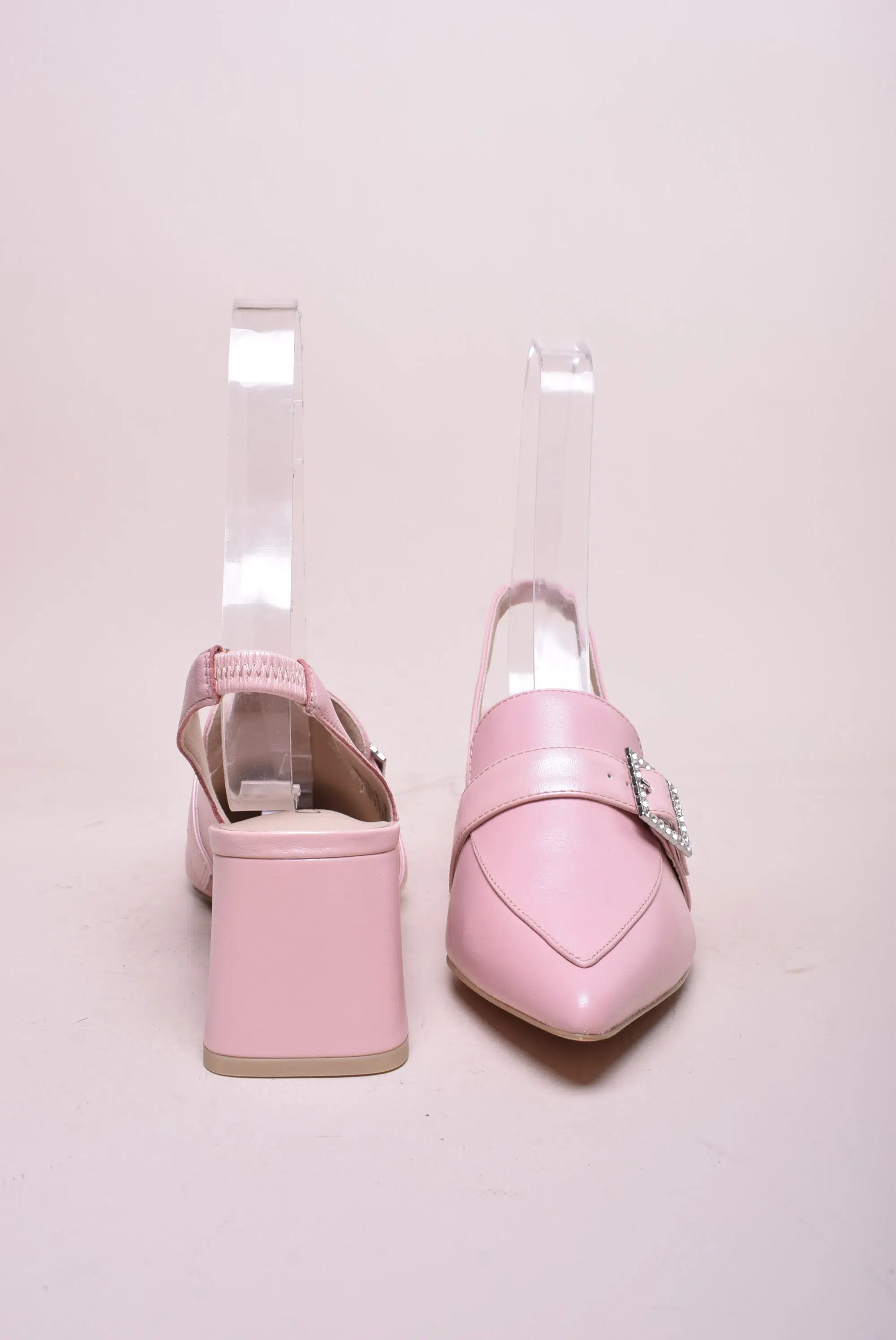 Pantofi dama stiletto decupati in spate, cu pietricele [3]