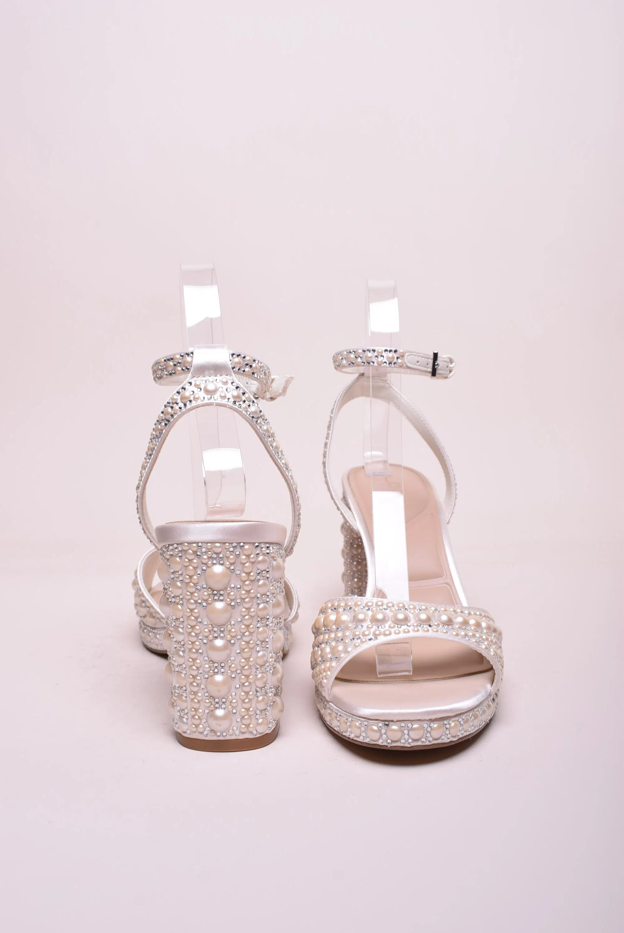 Sandale dama cu platforma cu perle, cu pietricele [3]