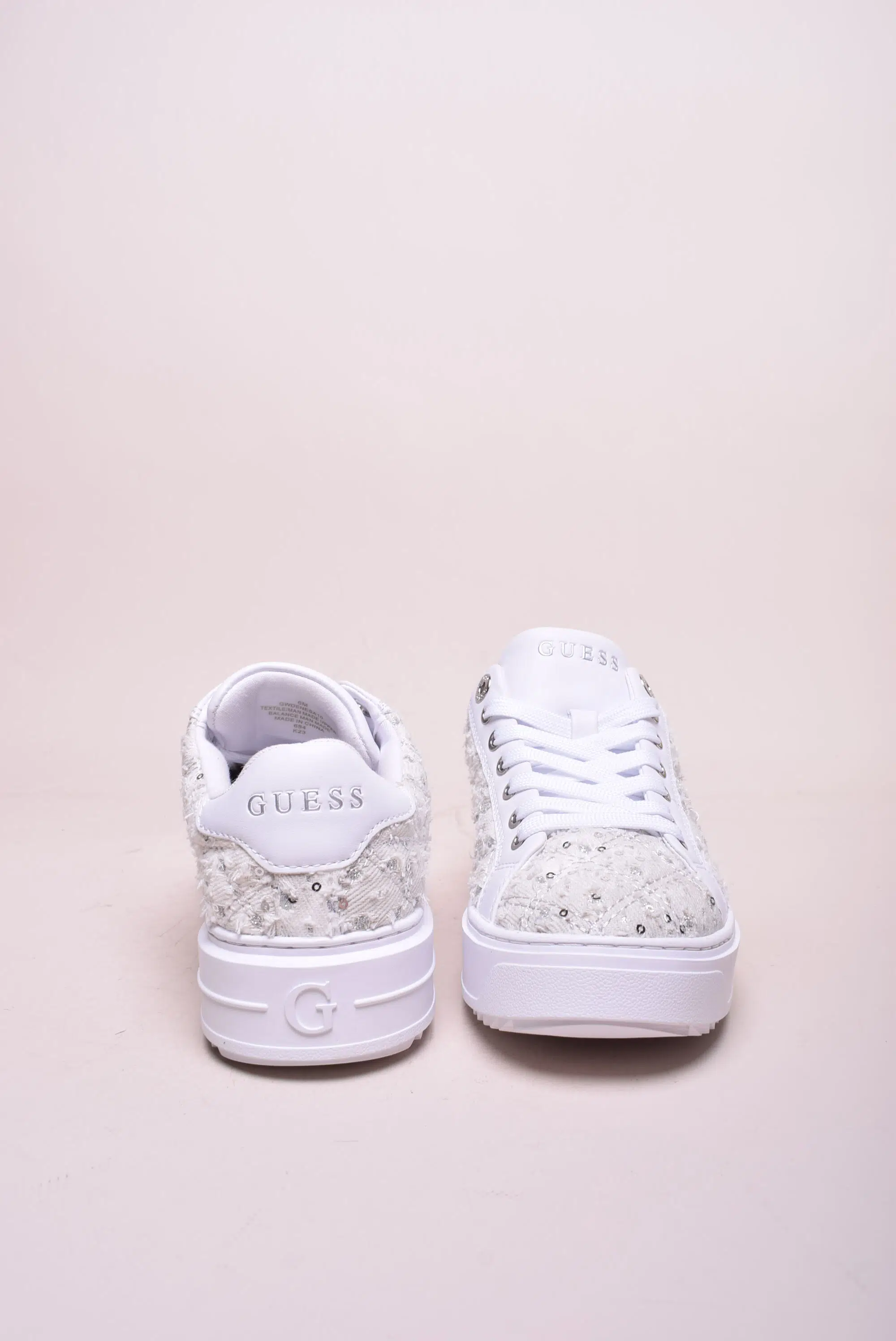 Sneakers dama cu platforma captusite, cu paiete [3]