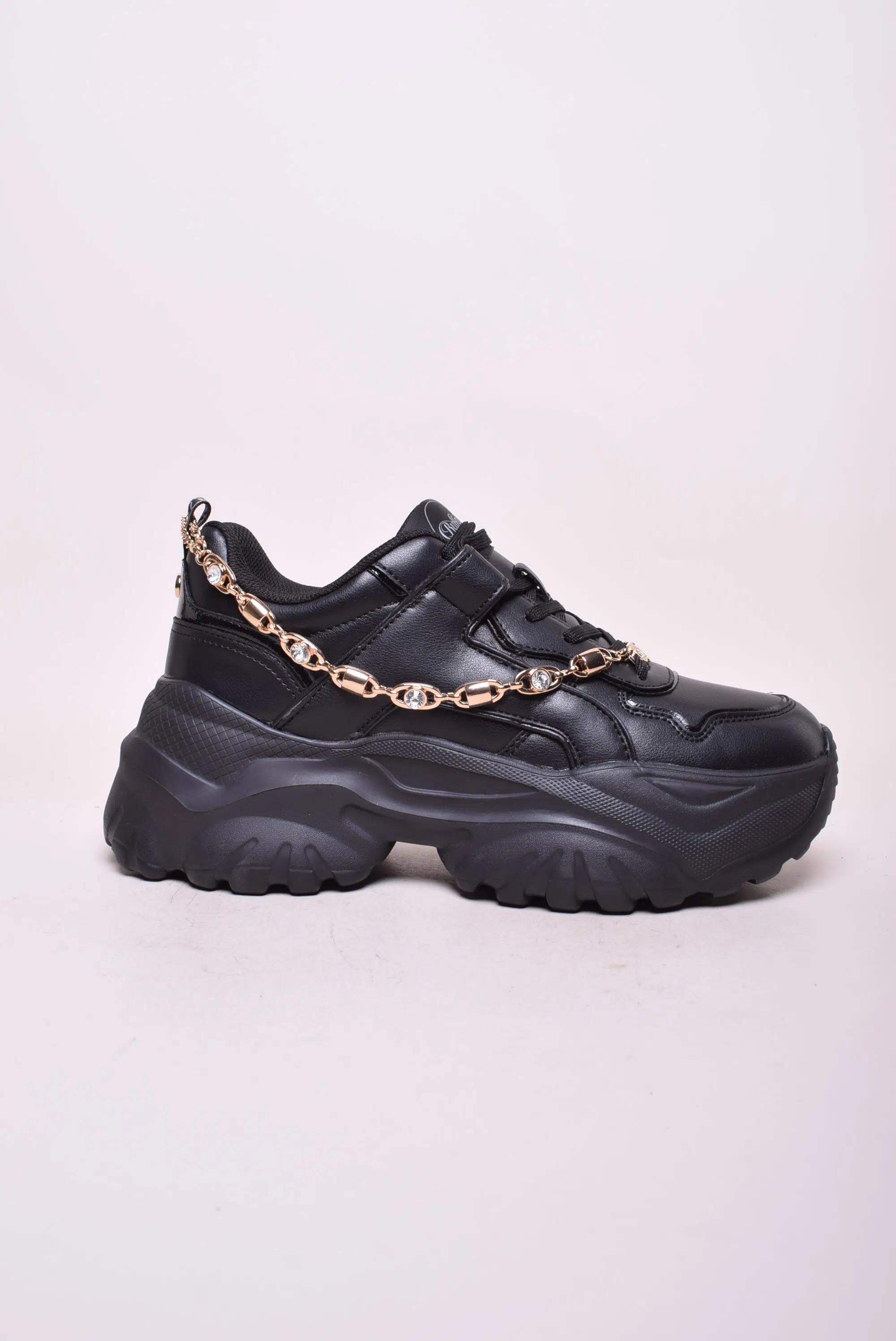 Sneakers dama cu platforma Vegan, cu lantic