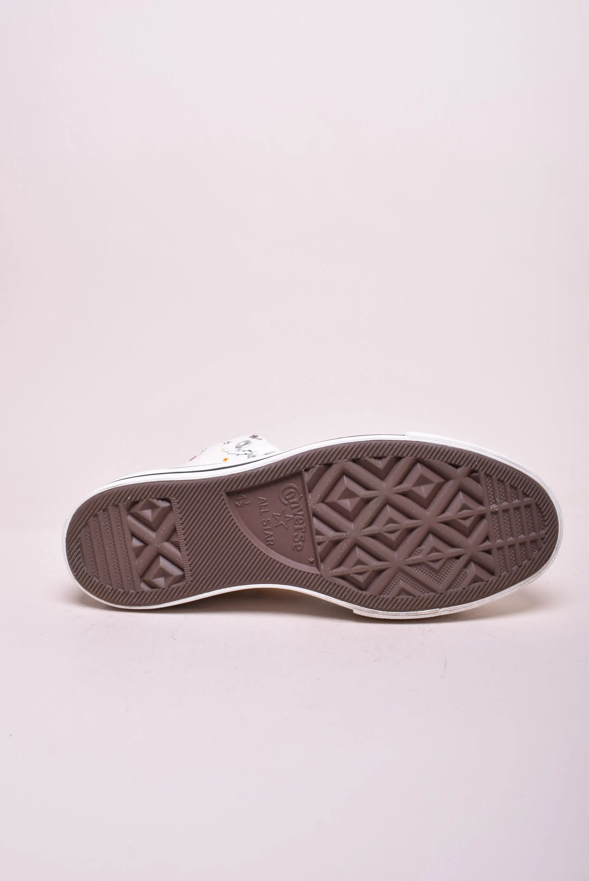 Tenisi dama cu platforma All Star, cu floricele [2]