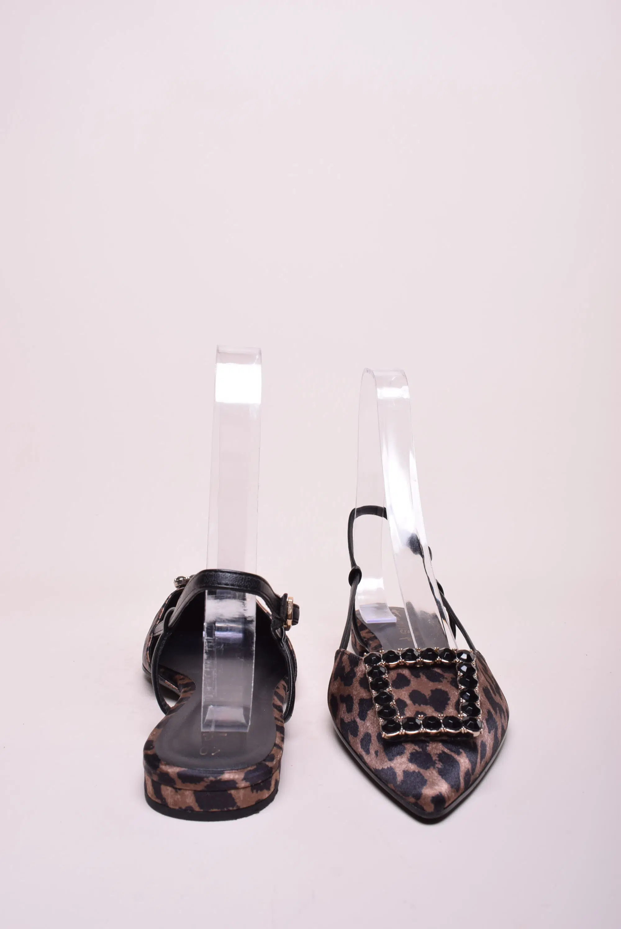 Balerini dama stiletto, cu pietricele, decupati in spate [2]