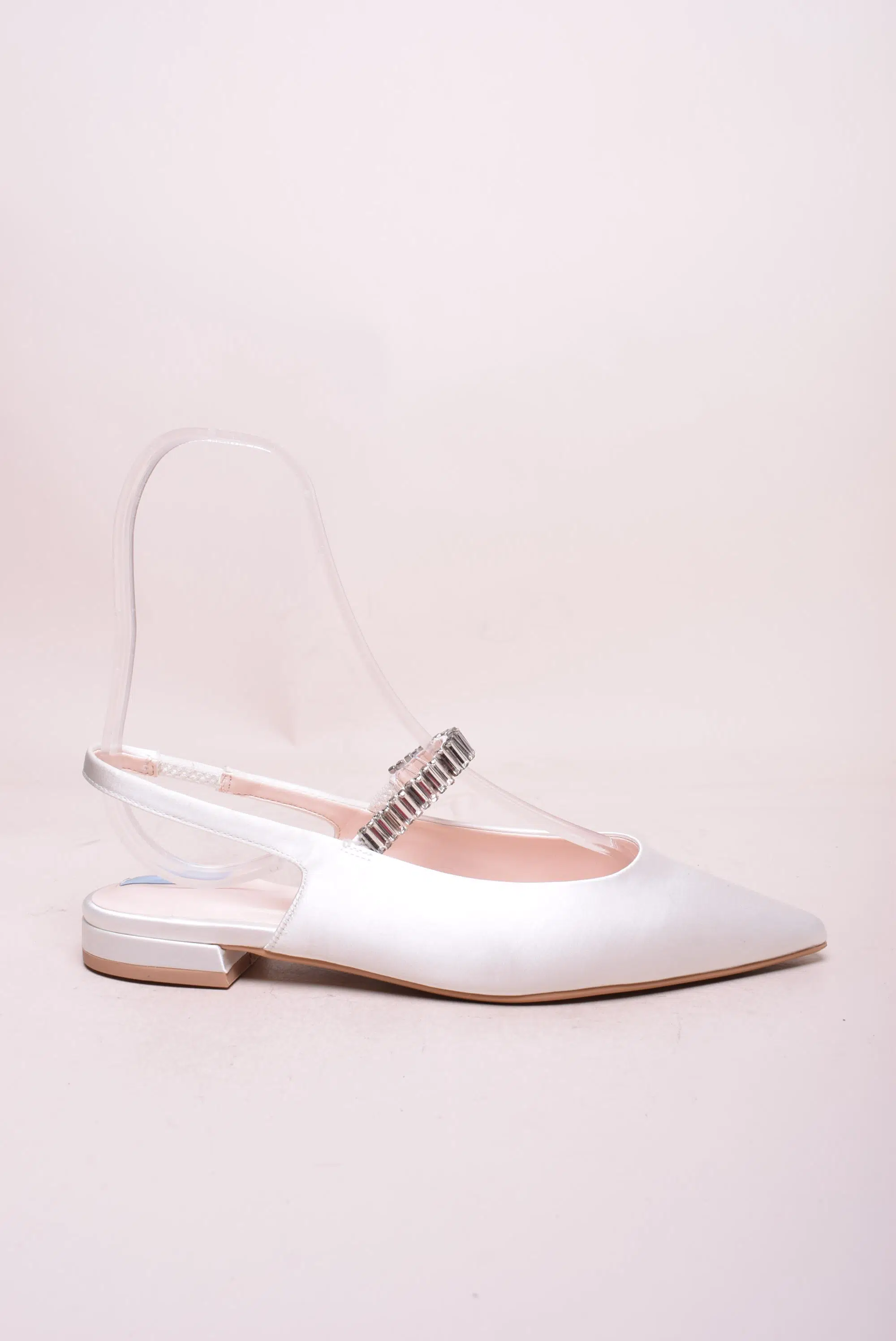 OUTLET - Balerini dama stiletto, cu pietricele, decupati in spate