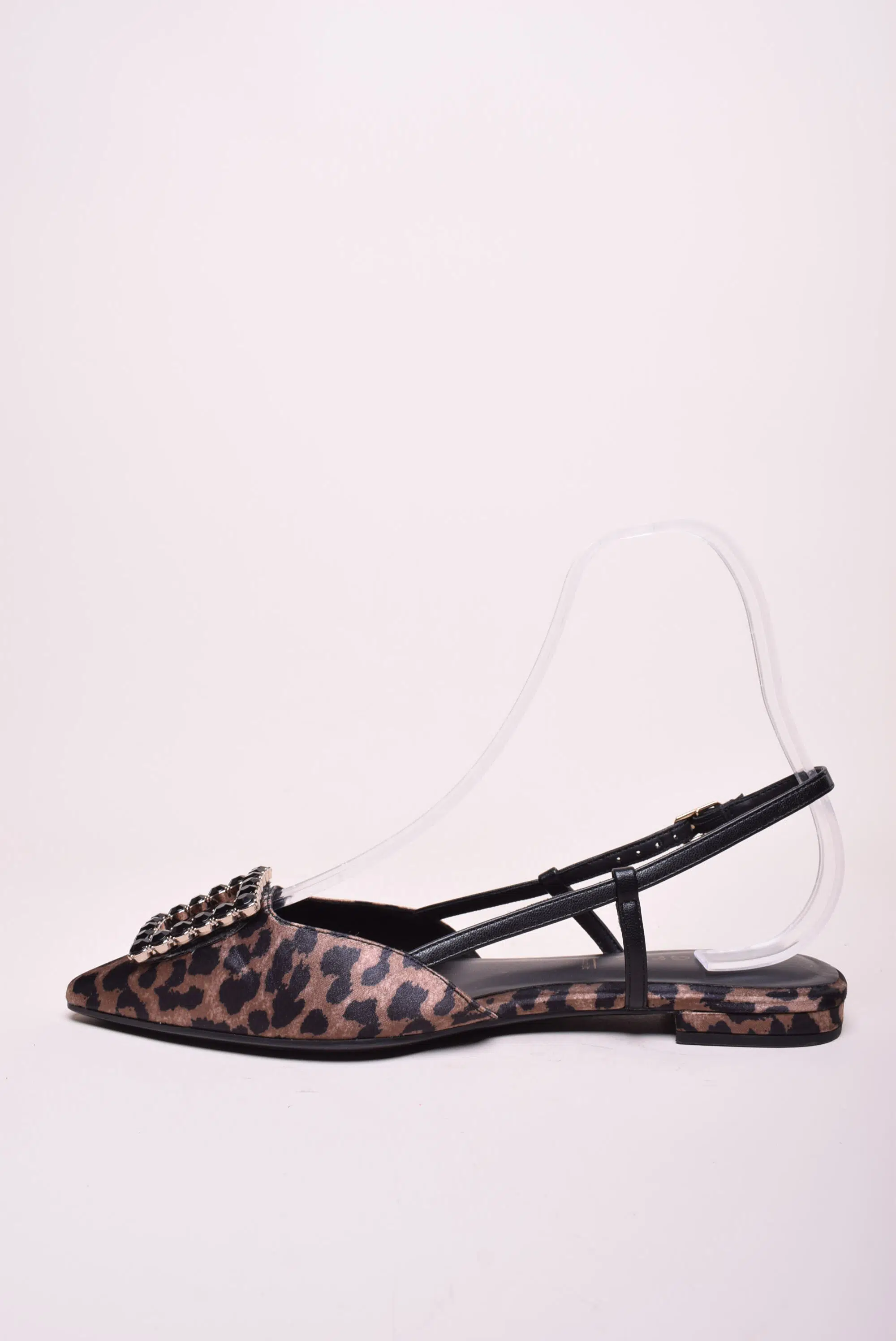 Balerini dama stiletto, cu pietricele, decupati in spate [3]