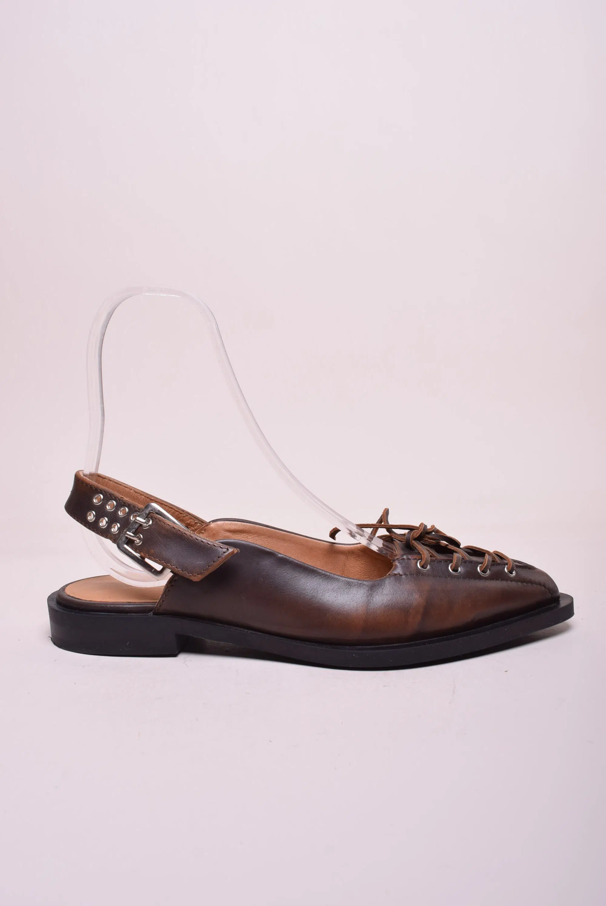 Mocasini și balerini damă - Balerini dama stiletto, decupati in spate