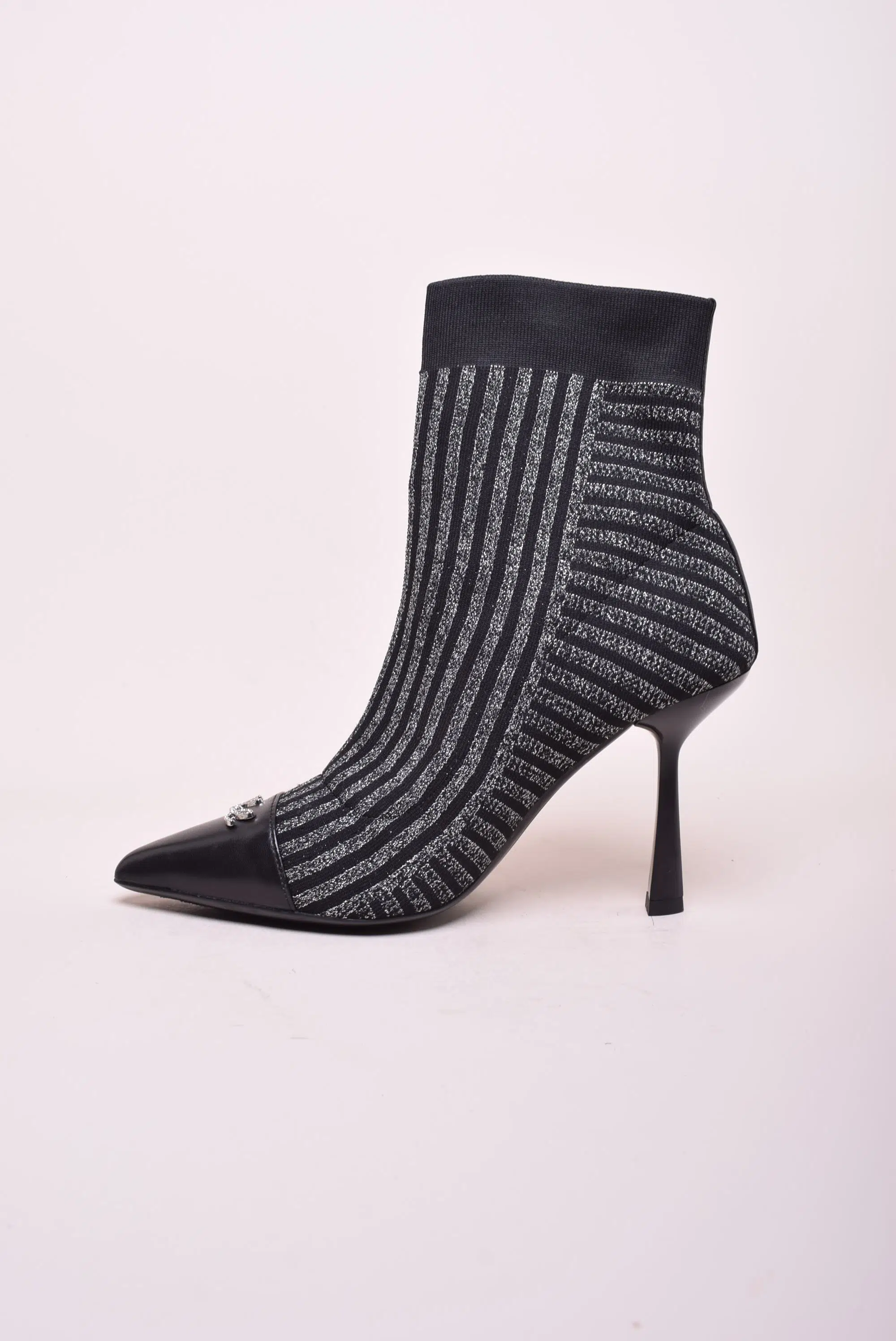 Botine dama stiletto tip soseata, cu pietricele [3]