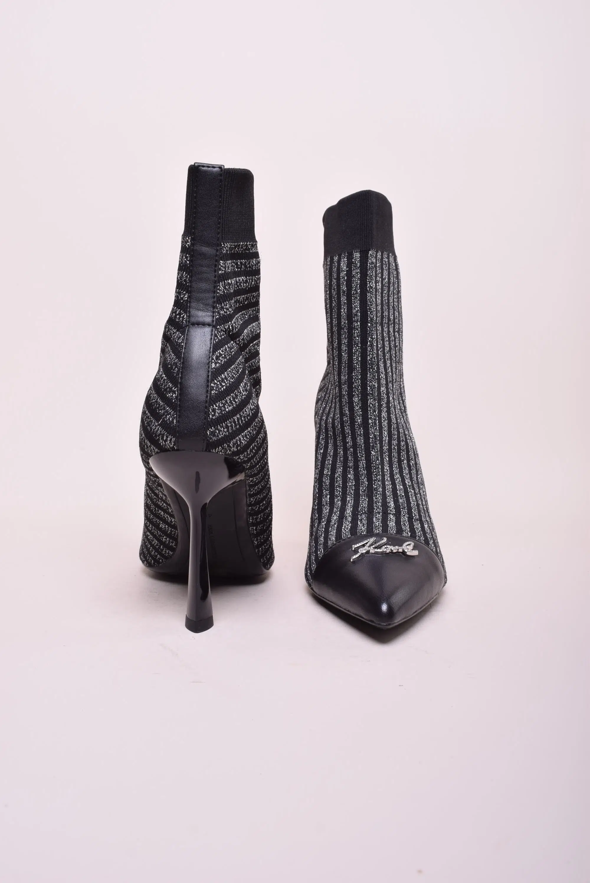 Botine dama stiletto tip soseata, cu pietricele [2]