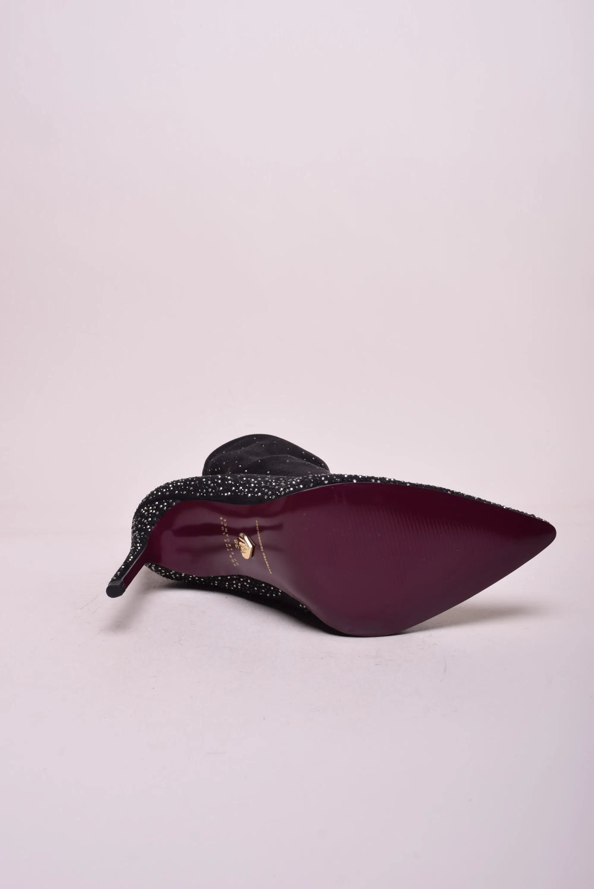 Botine dama stiletto Vegan, cu pietricele [1]