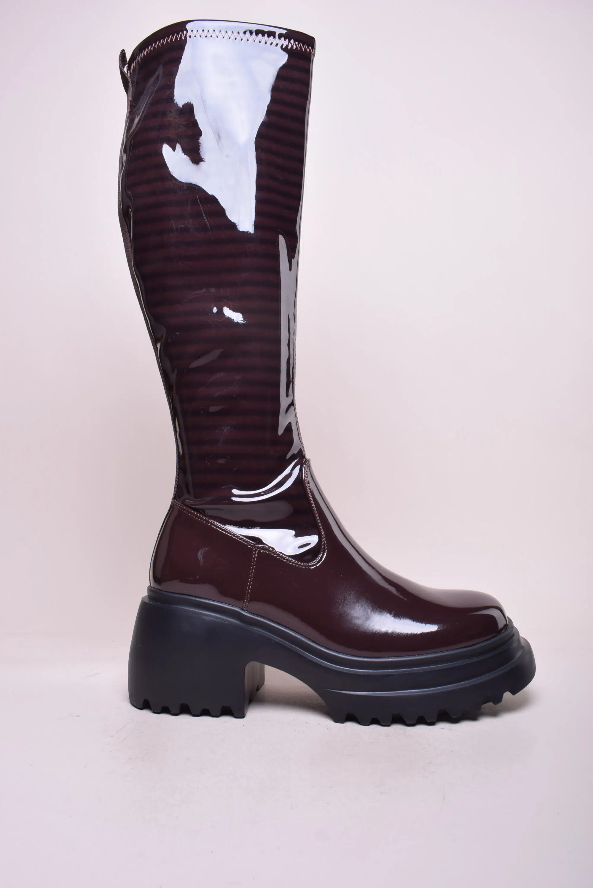 OUTLET - Cizme dama cu platforma, lacuite