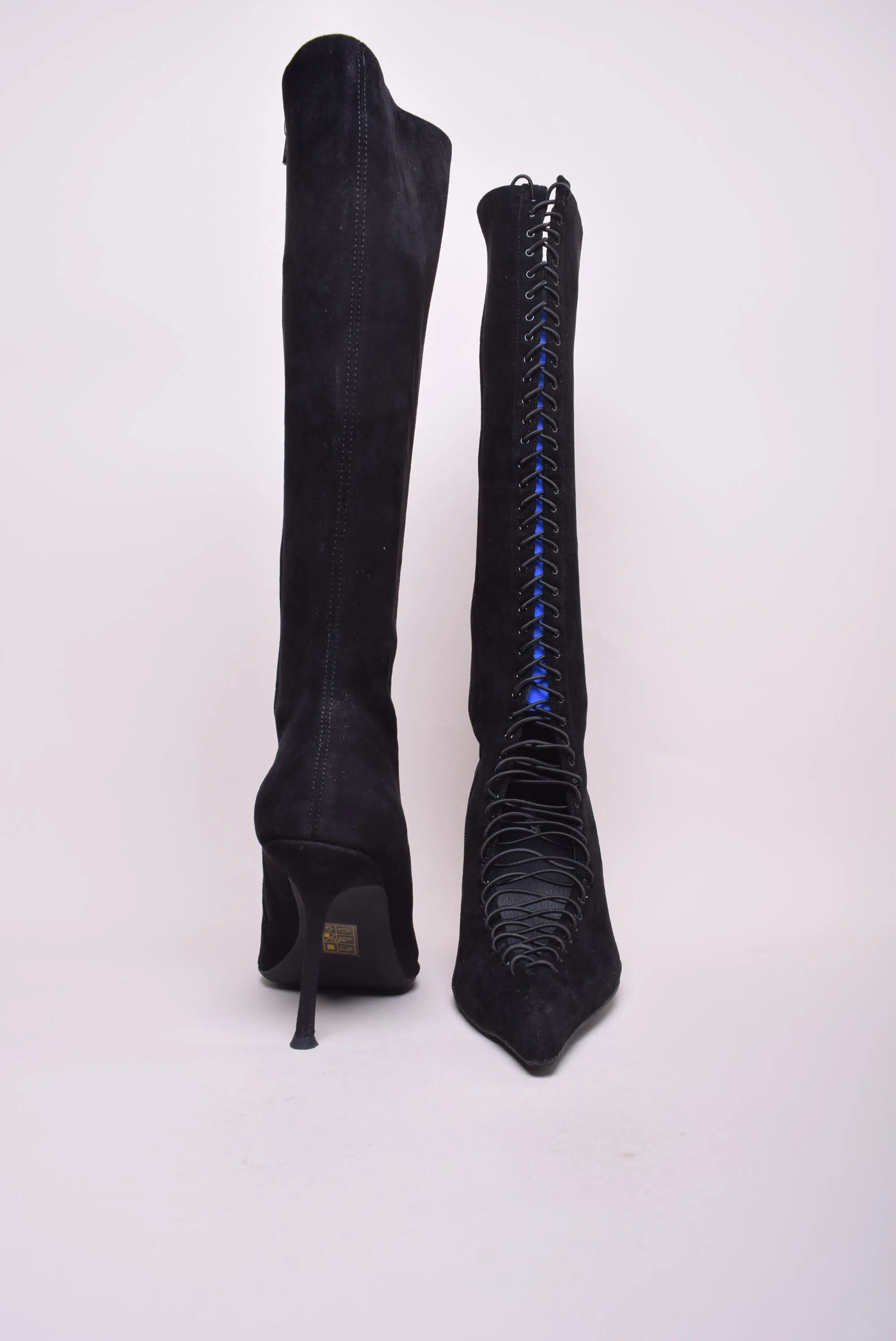 Cizme dama stiletto, decupati, cu sireturi [1]