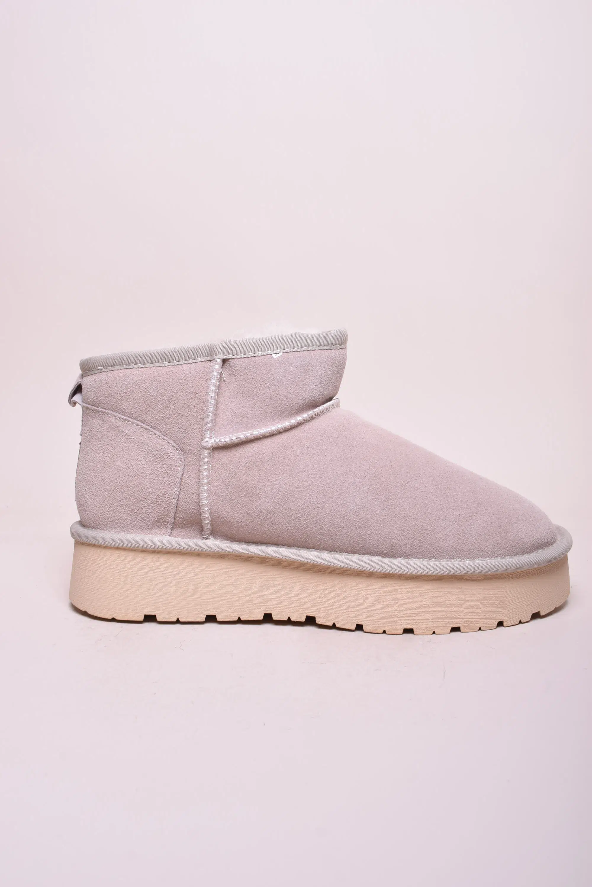 Încălțăminte damă - Cizme scurte dama imblanite, cu platforma