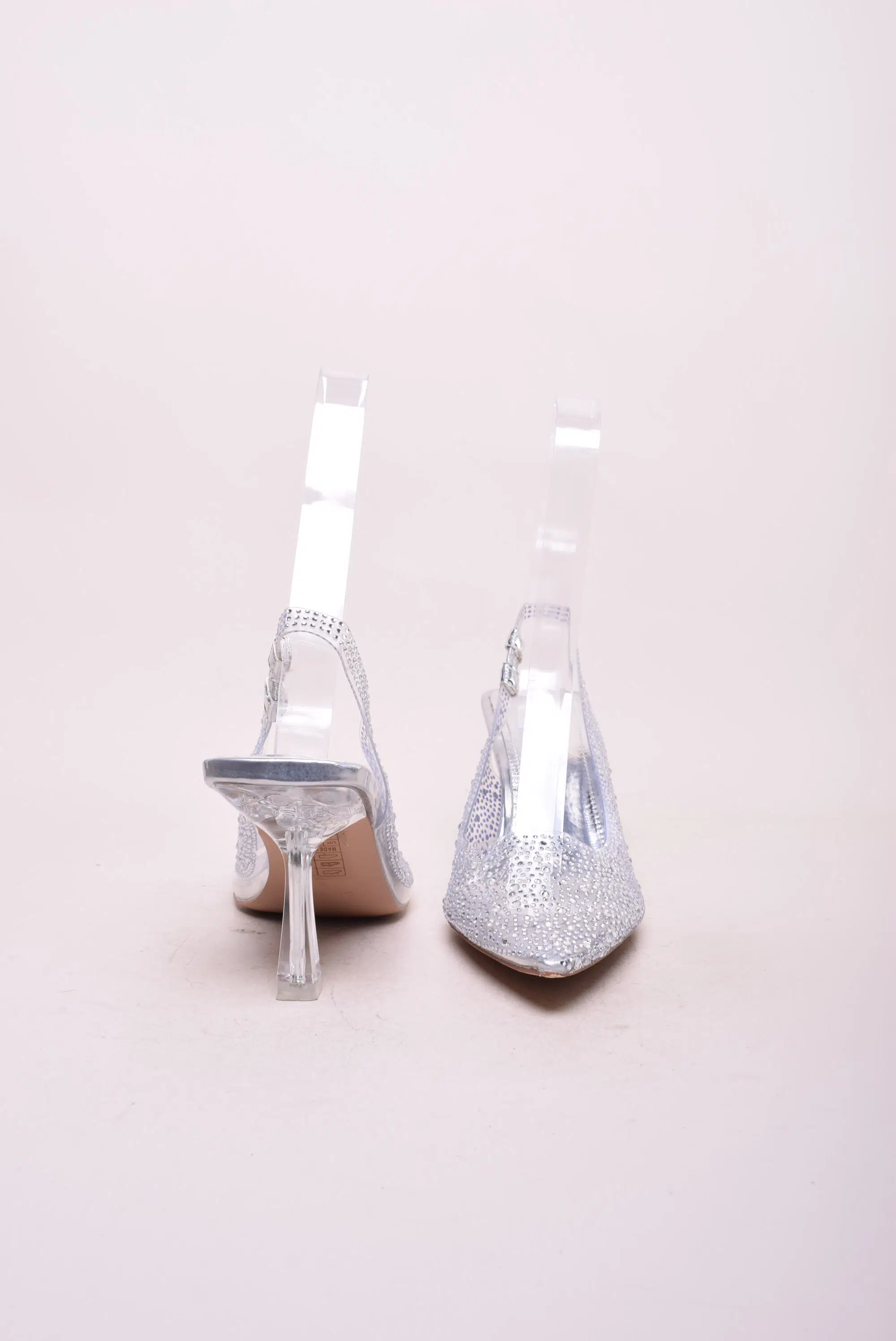 Pantofi dama stiletto cu pietricele, cu toc transparent [2]