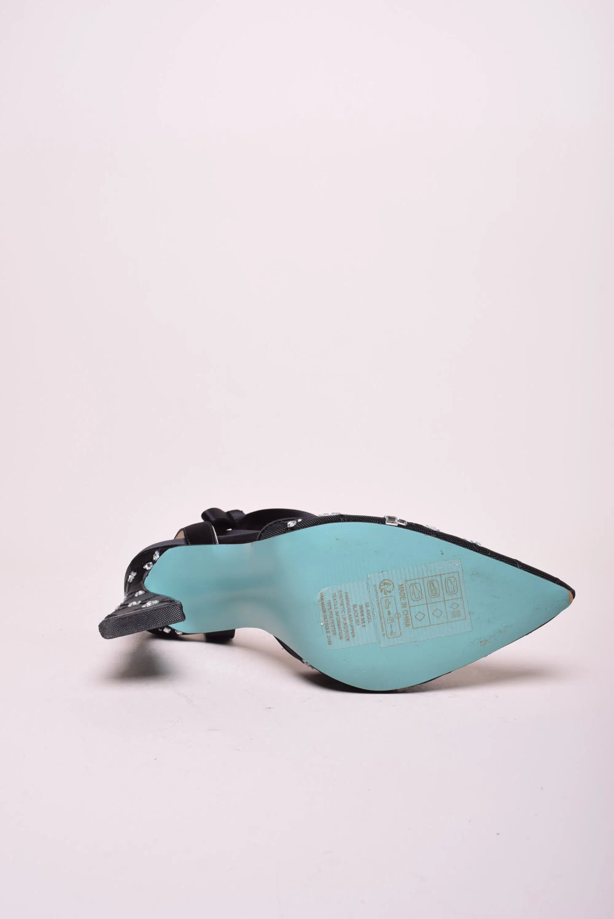 Pantofi dama stiletto cu pietricele, decupati in spate [1]