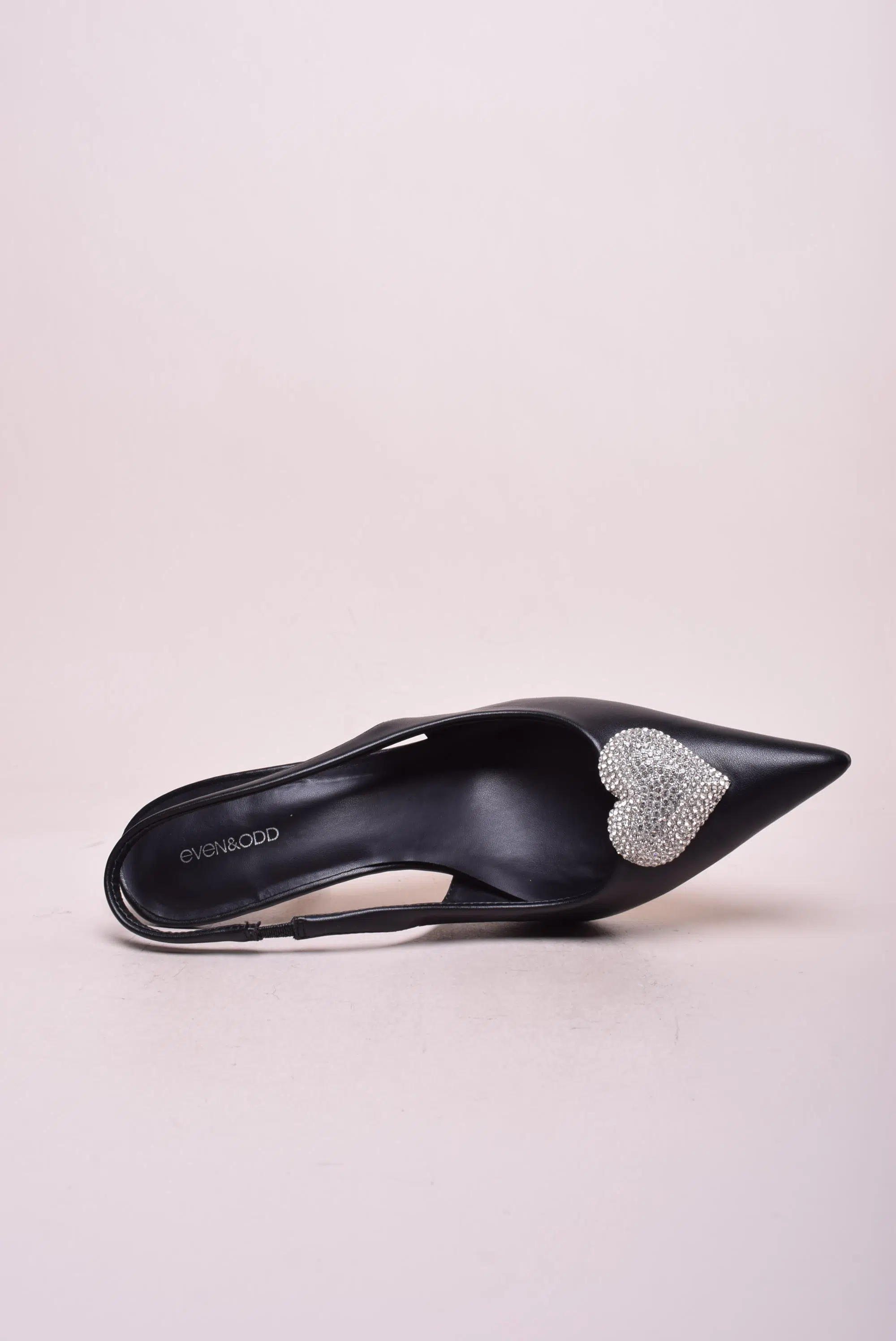 Pantofi dama stiletto cu pietricele, decupati in spate [3]