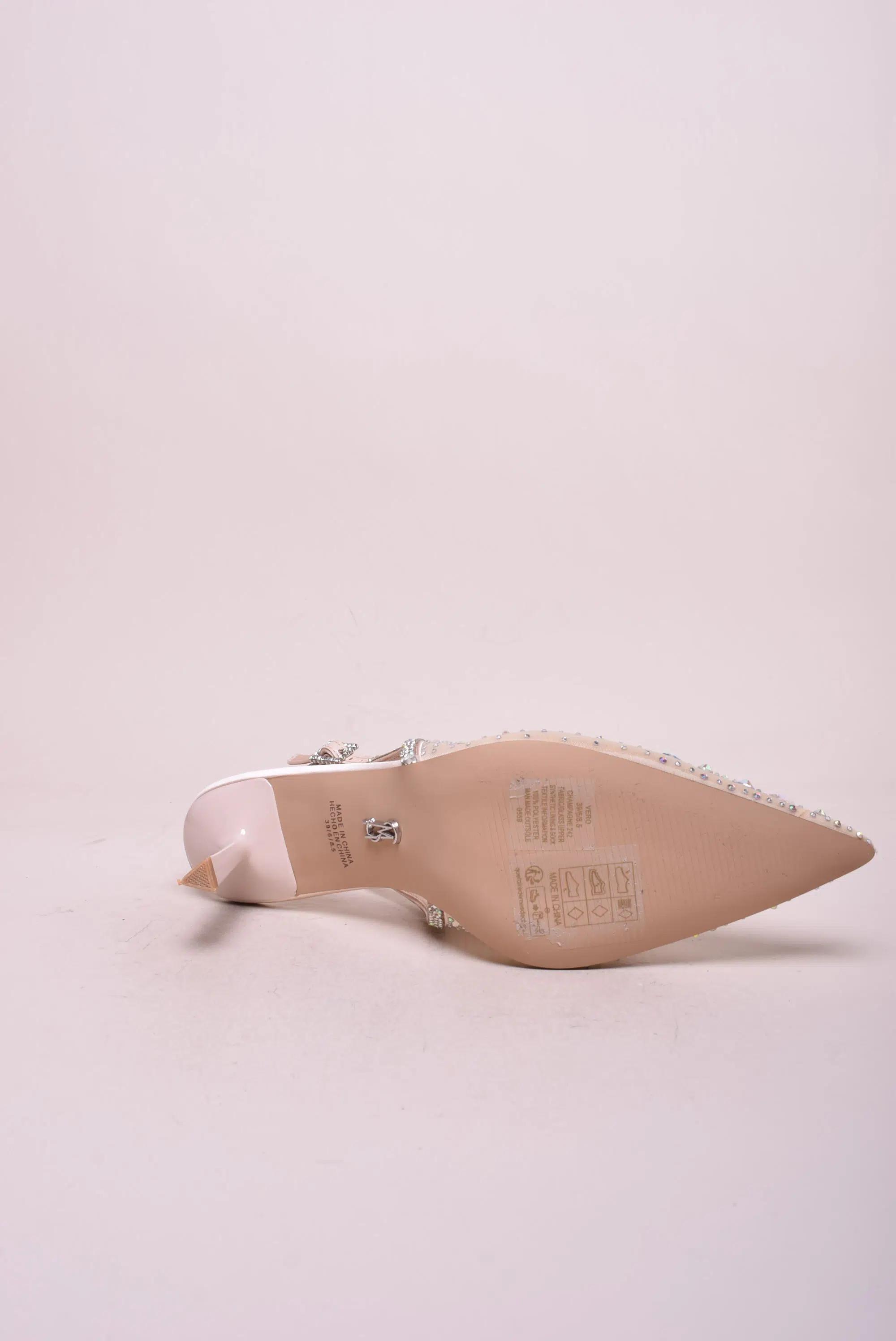 Pantofi dama stiletto cu pietricele, decupati in spate Vero [1]