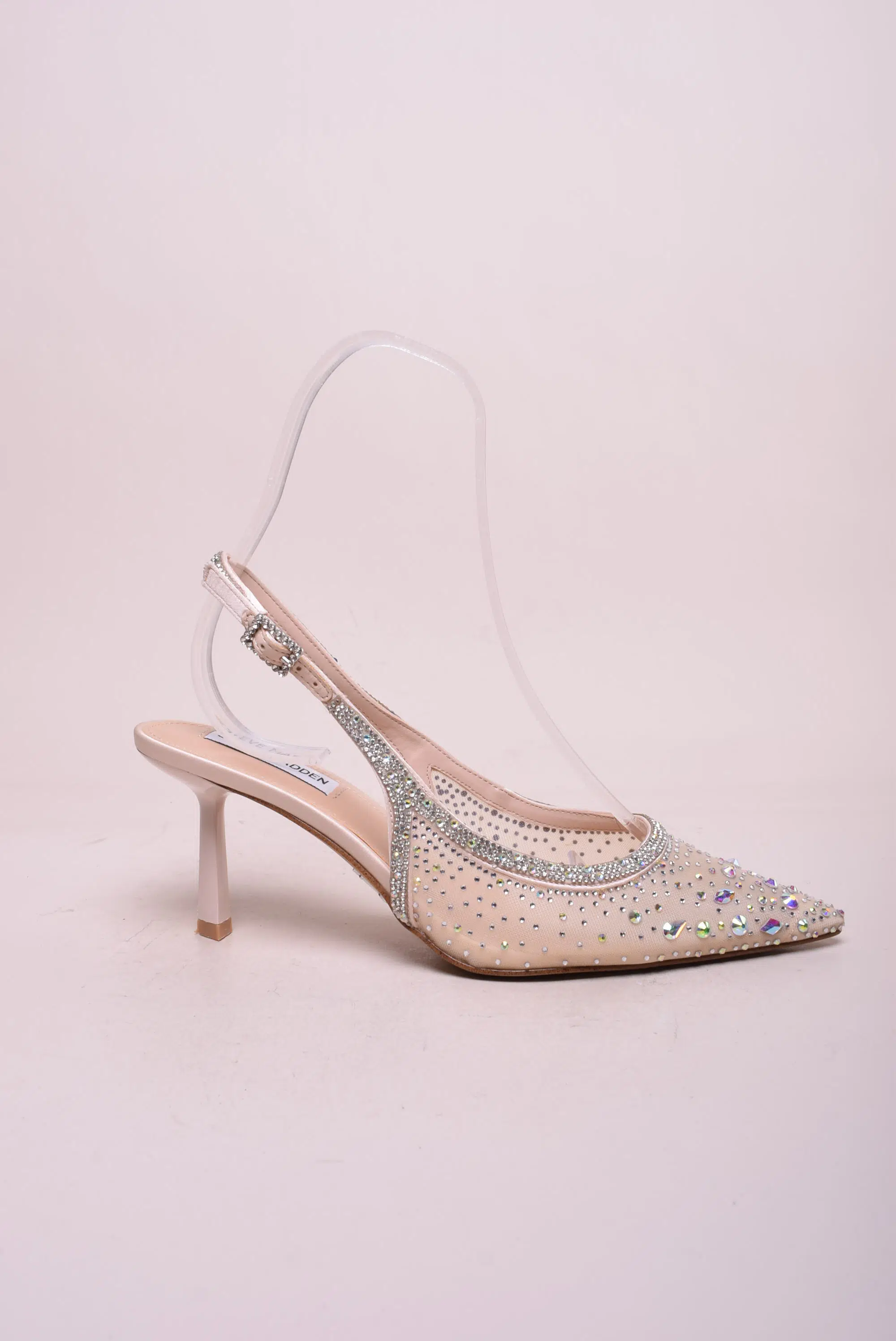 Pantofi dama stiletto cu pietricele, decupati in spate Vero [0]