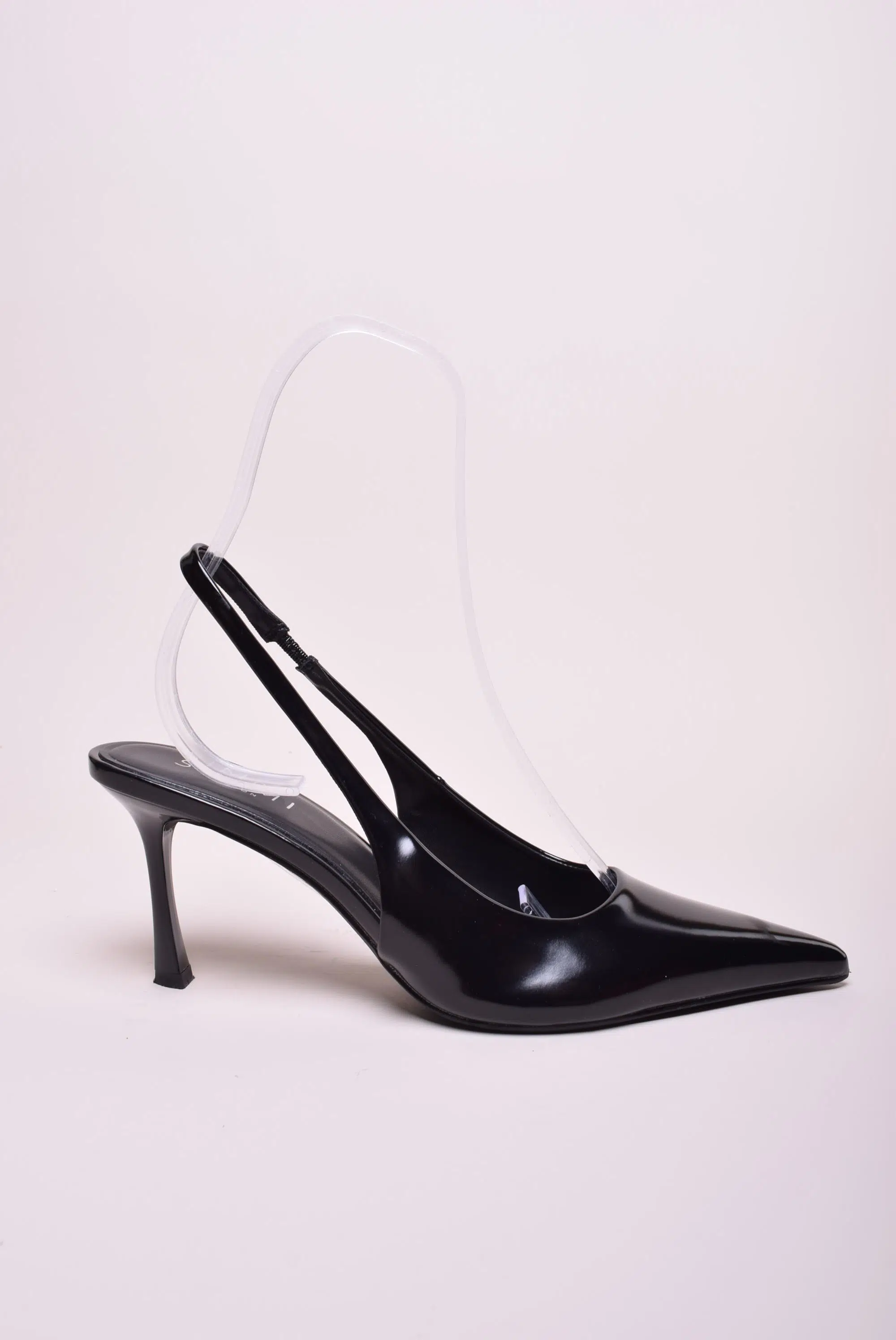 Pantofi dama stiletto decupati in spate