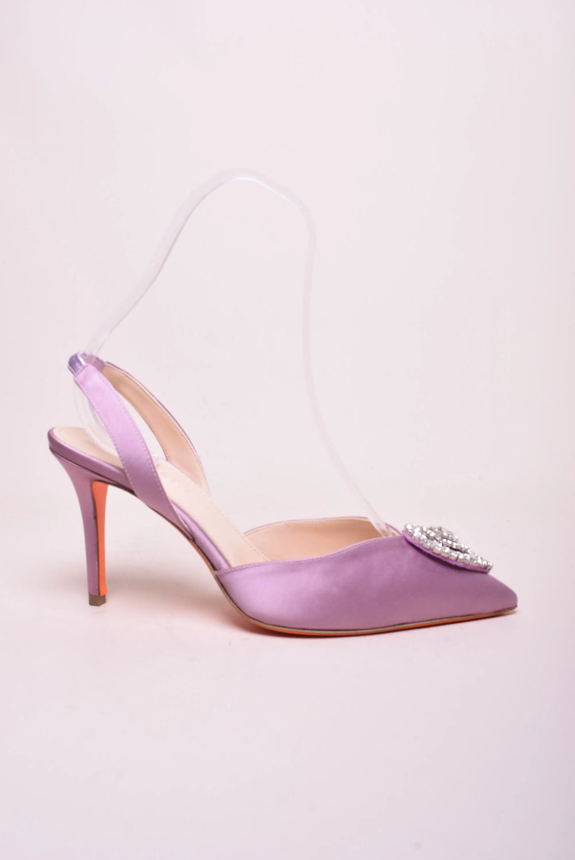 Toate produsele - Pantofi dama stiletto decupati in spate, cu pietricele