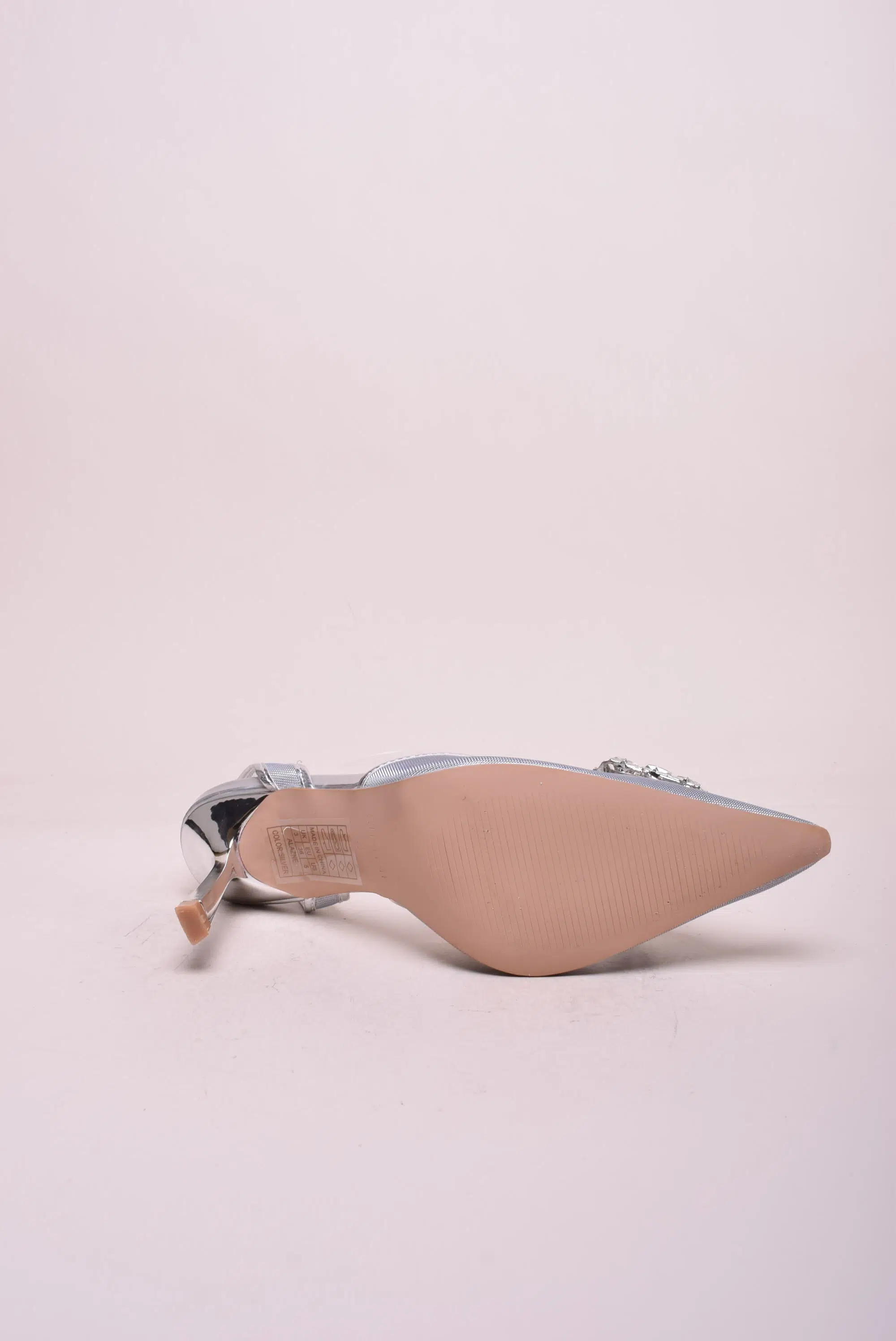 Pantofi dama stiletto decupati in spate, cu pietricele [1]