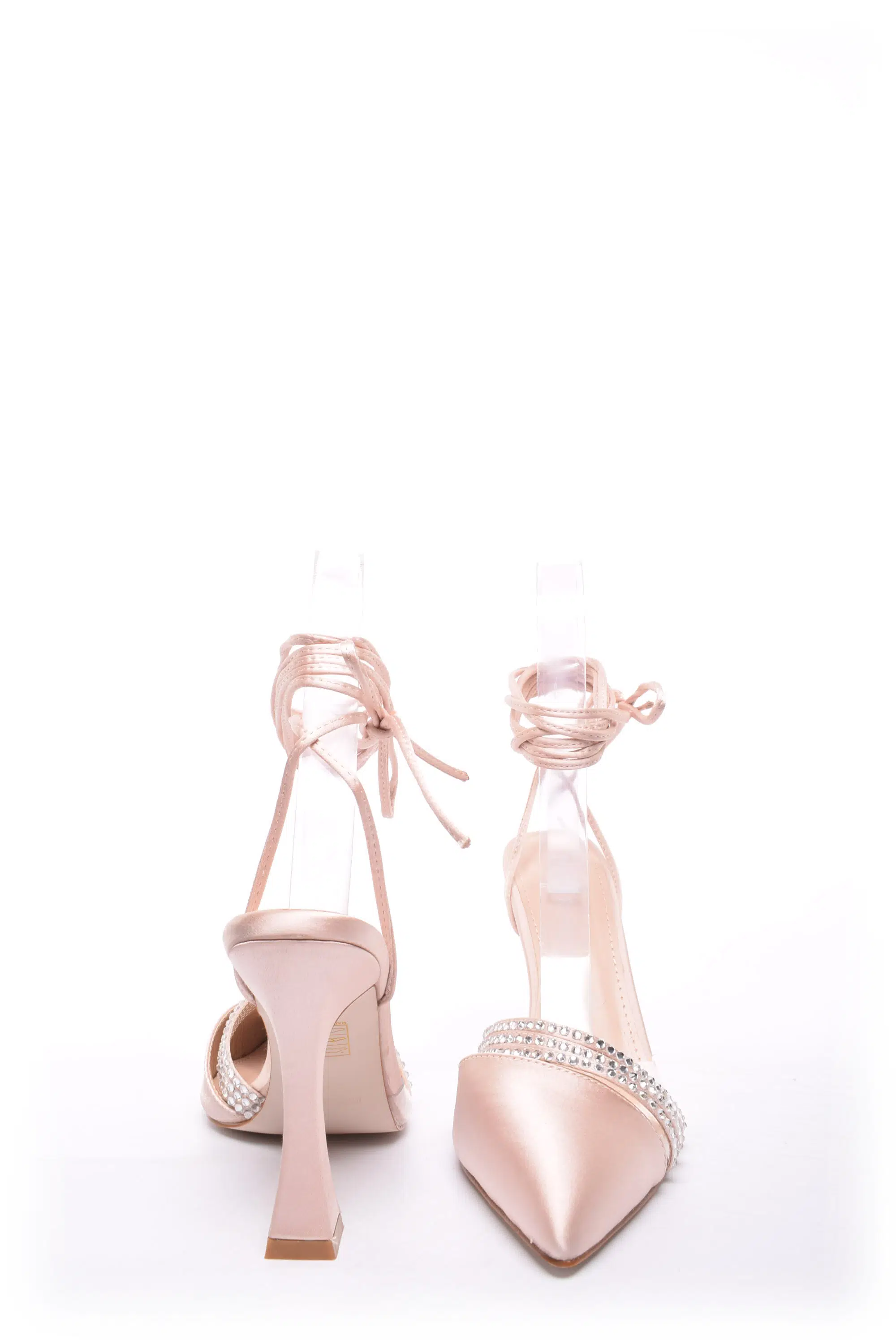 Pantofi dama stiletto decupati in spate, cu pietricele [2]