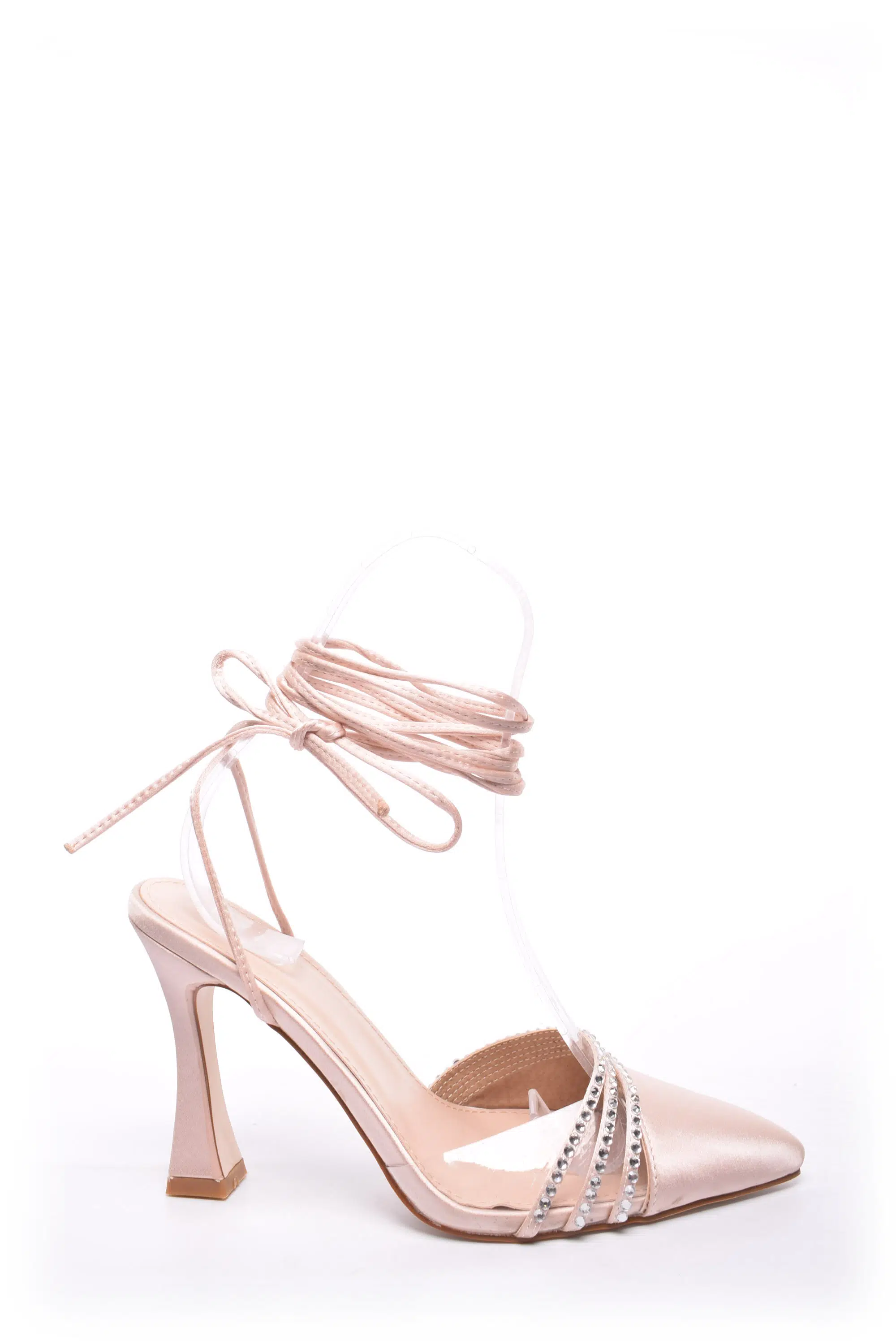 Pantofi dama stiletto decupati in spate, cu pietricele [0]