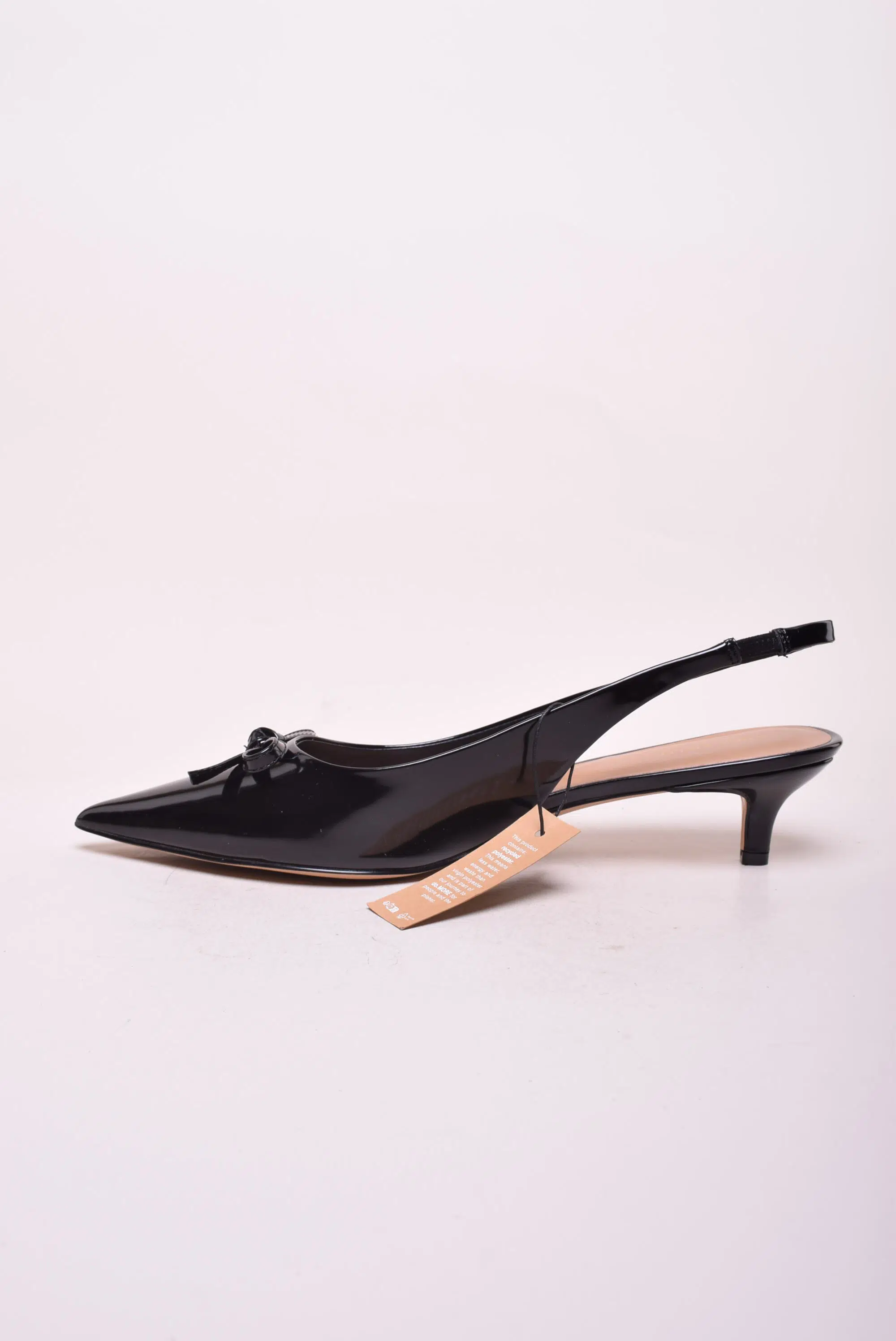 Pantofi dama stiletto decupati in spate, lacuiti [3]