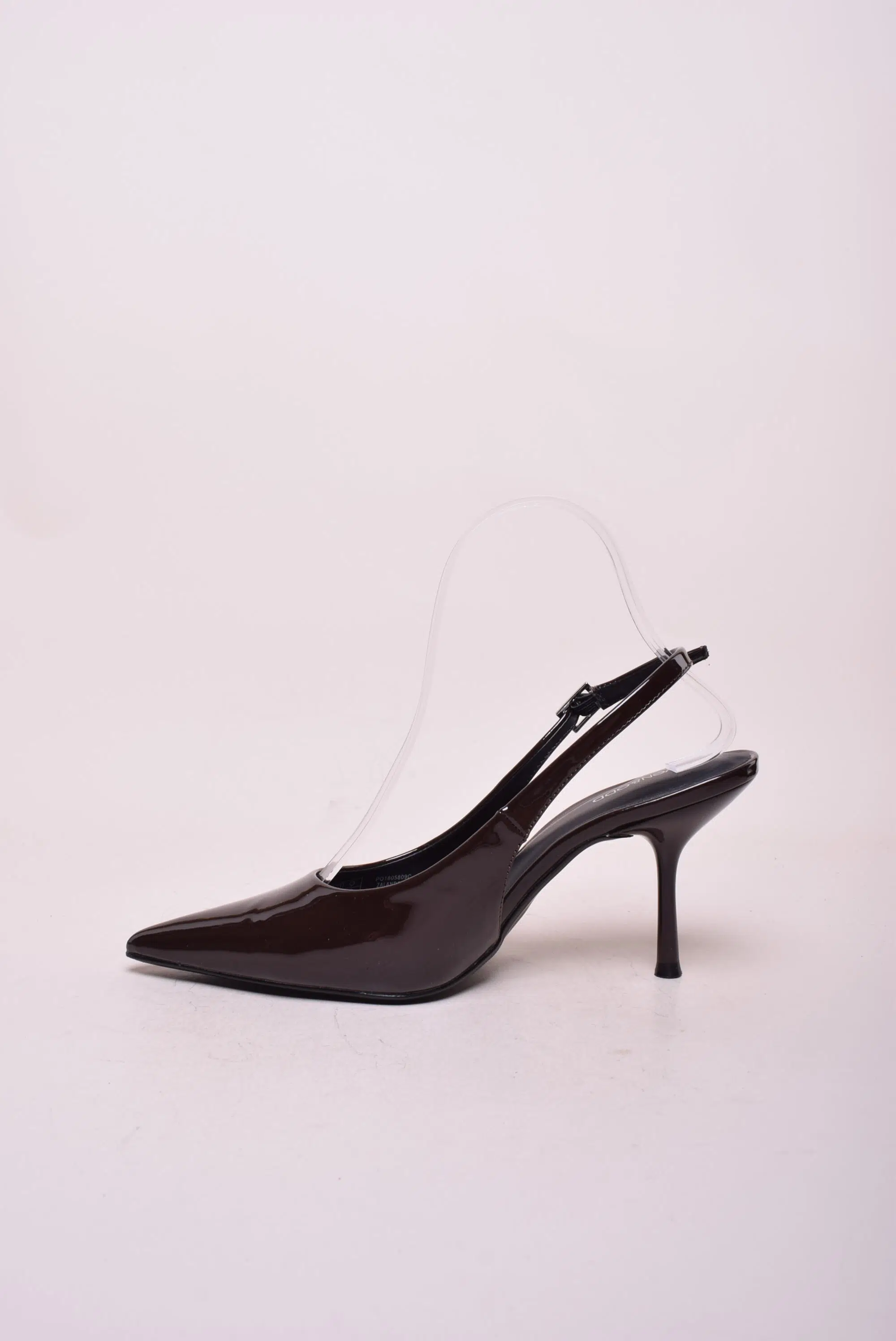 Pantofi dama stiletto decupati in spate, lacuiti [3]