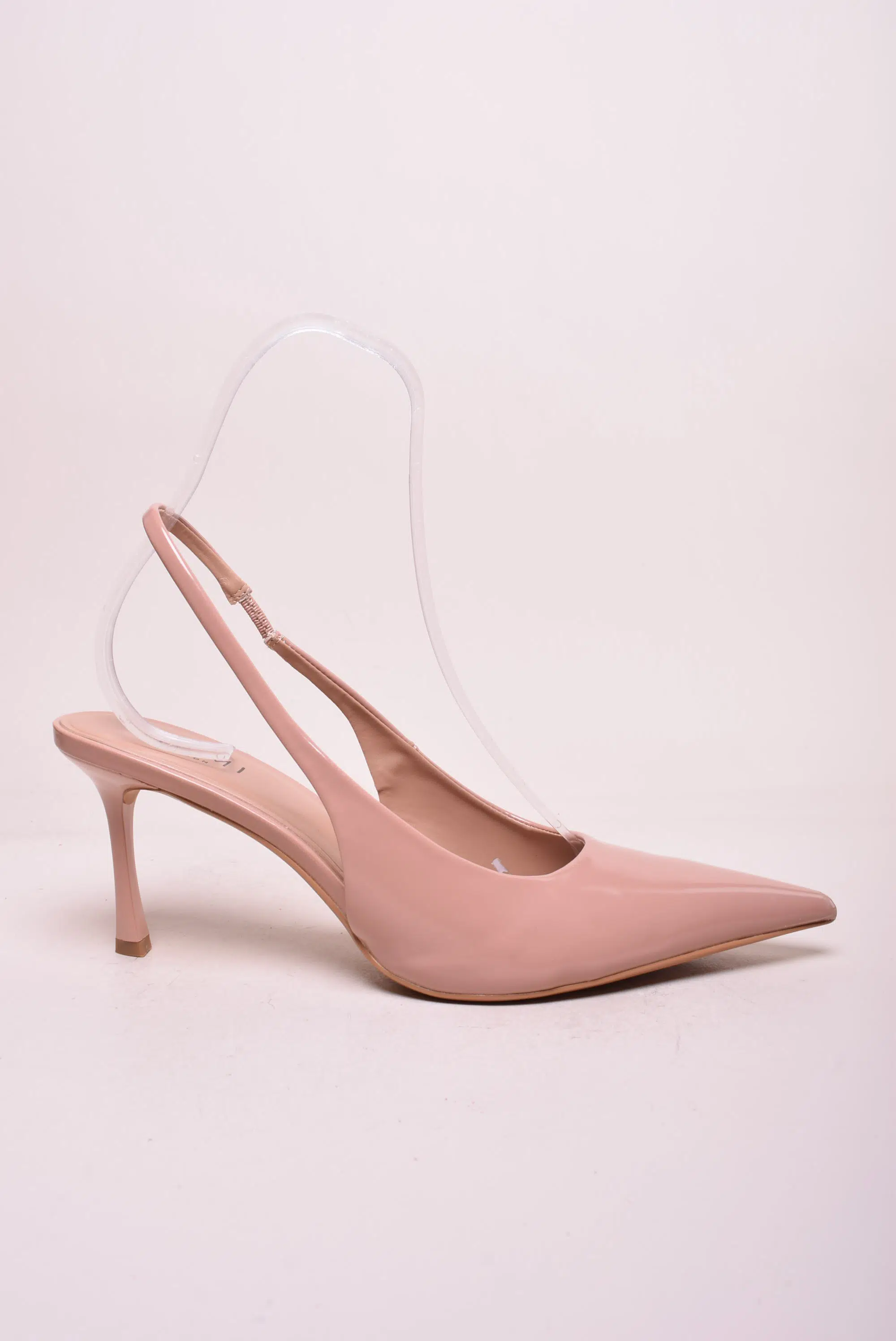 Încălțăminte damă - Pantofi dama stiletto lacuiti, decupati in spate