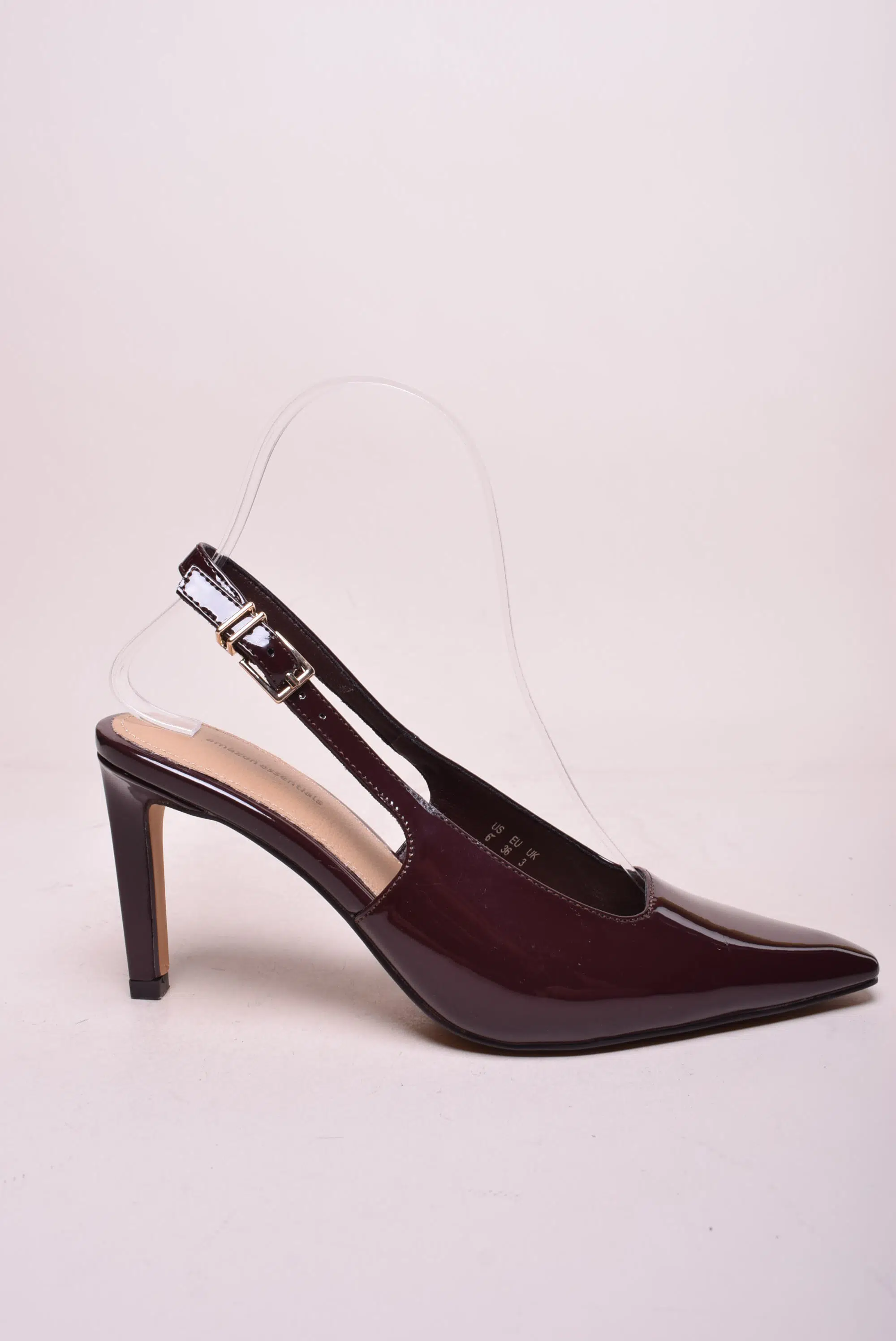 Încălțăminte damă - Pantofi dama stiletto lacuiti, decupati in spate