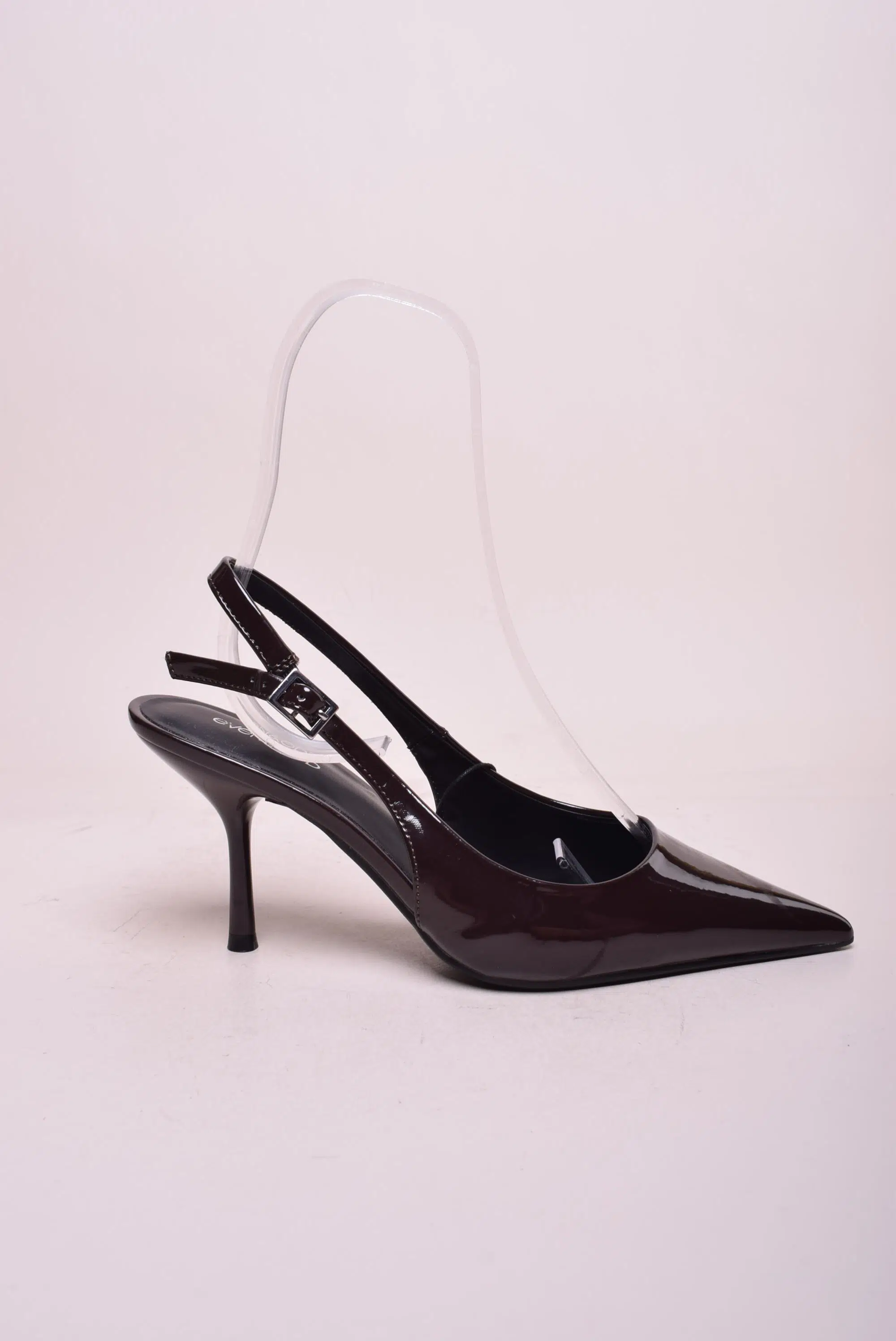 Încălțăminte damă - Pantofi dama stiletto lacuiti, decupati in spate