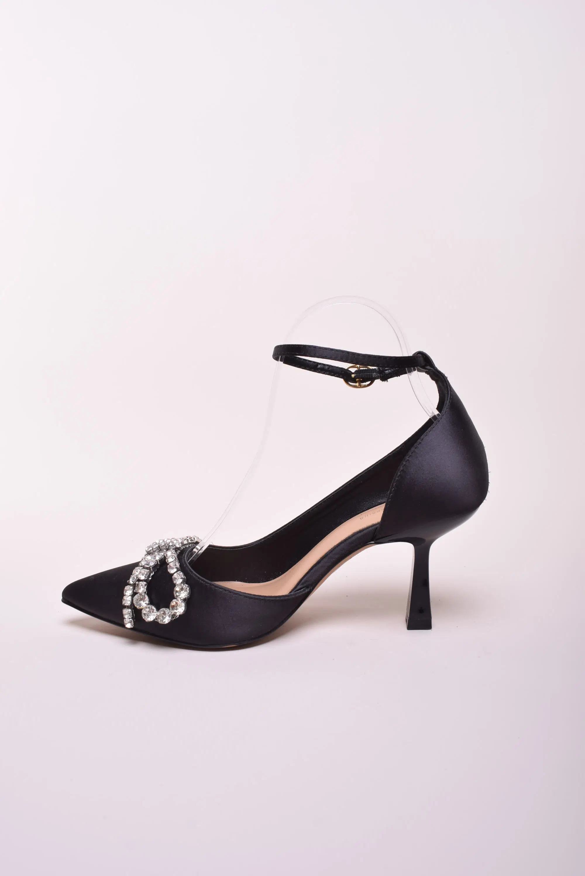 Pantofi dama stiletto Vegan, decupati, cu pietricele [3]