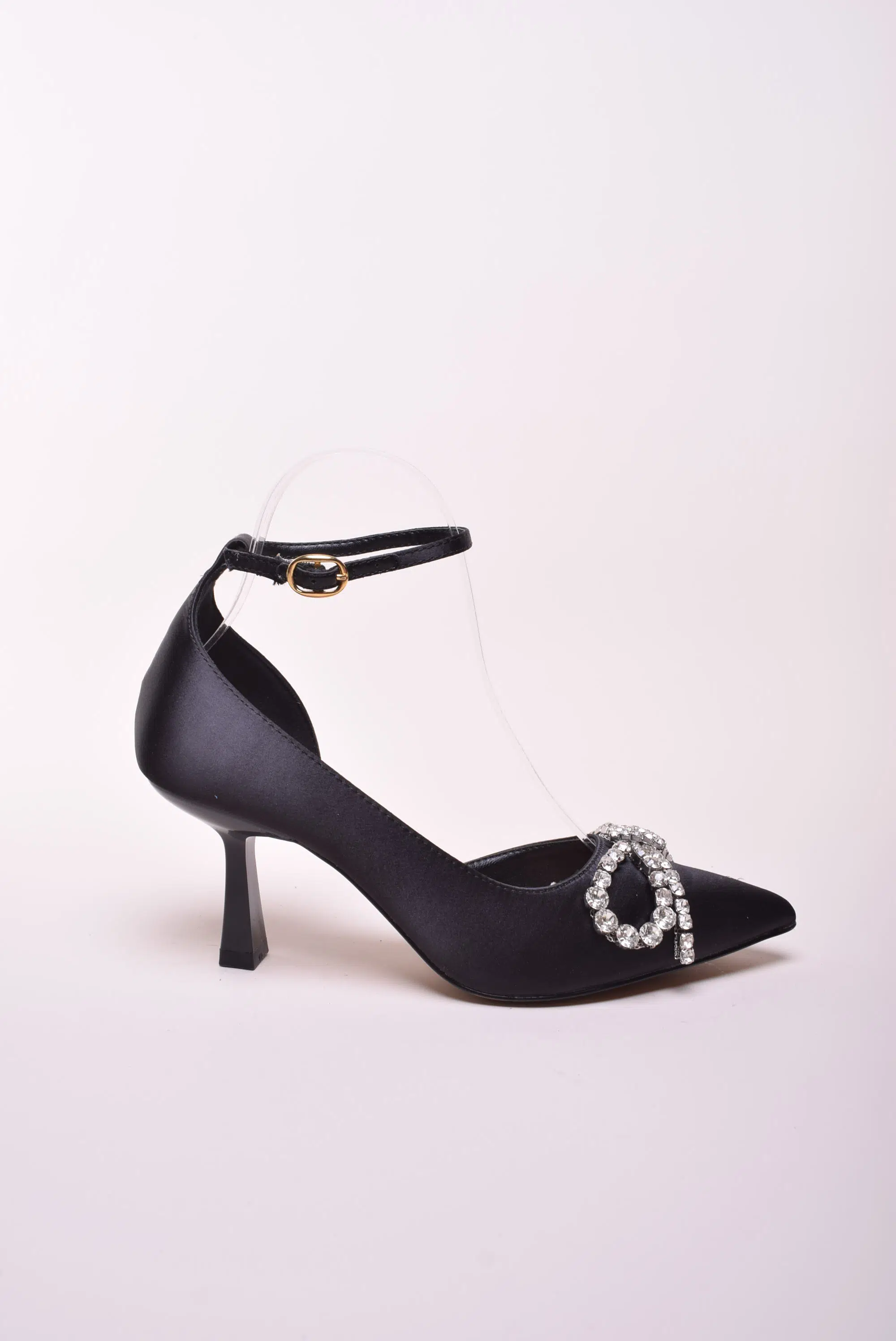 Pantofi dama stiletto Vegan, decupati, cu pietricele [0]