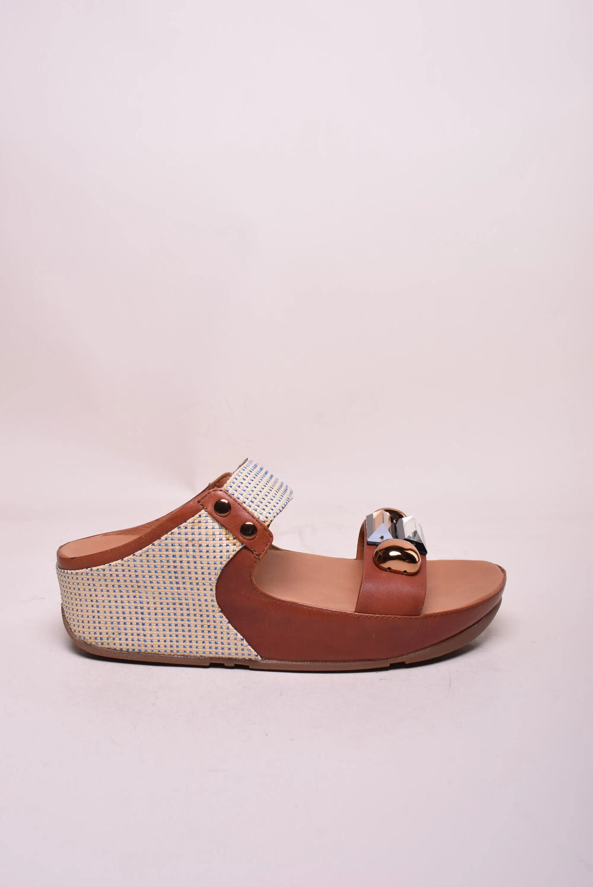 Șlapi, papuci și saboți damă - Papuci dama cu platforma, cu pietricele